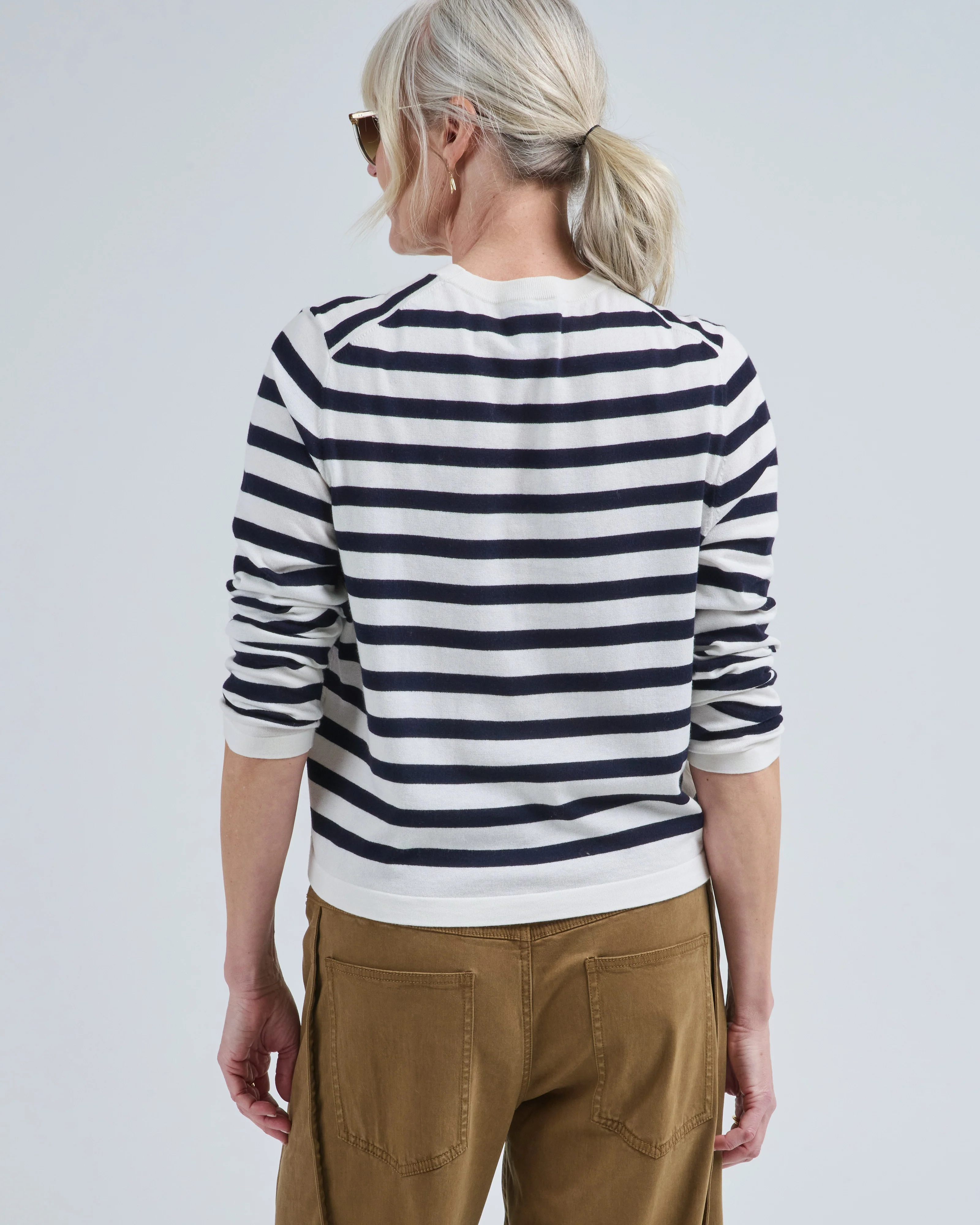 striped long sleeve rd sweater - Image 4