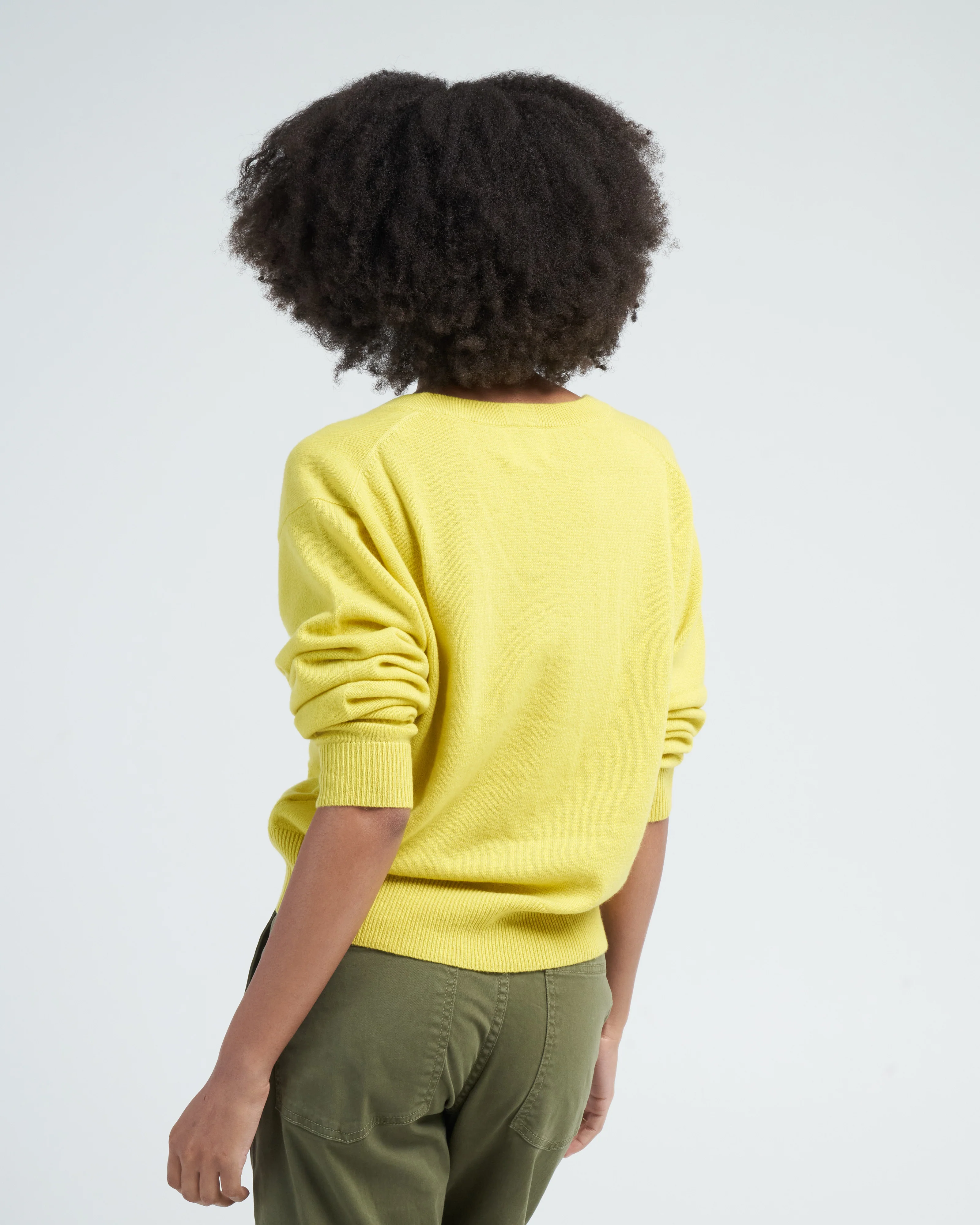 v-neck sweater - citron - Image 4