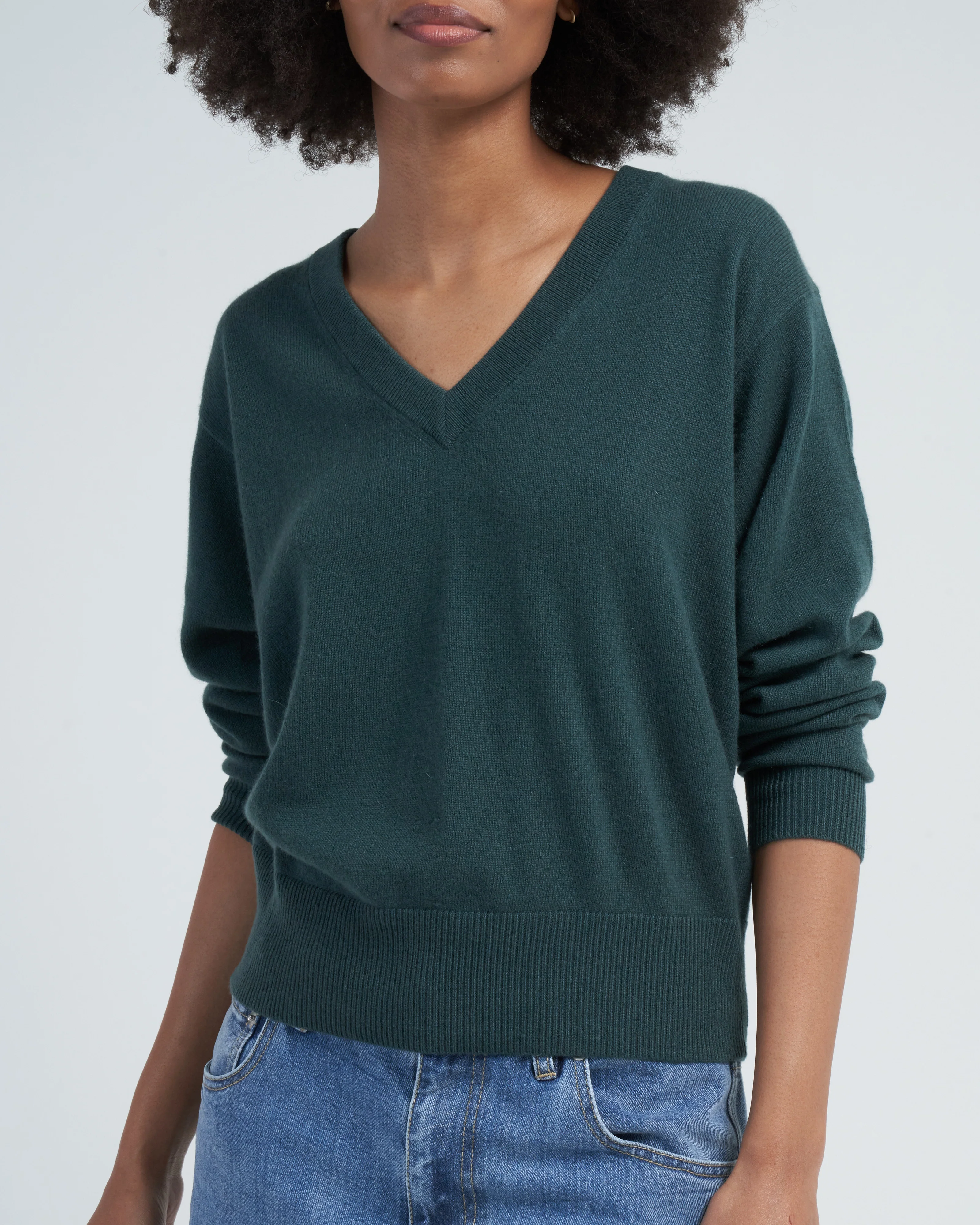 v-neck sweater - petrol - Image 4