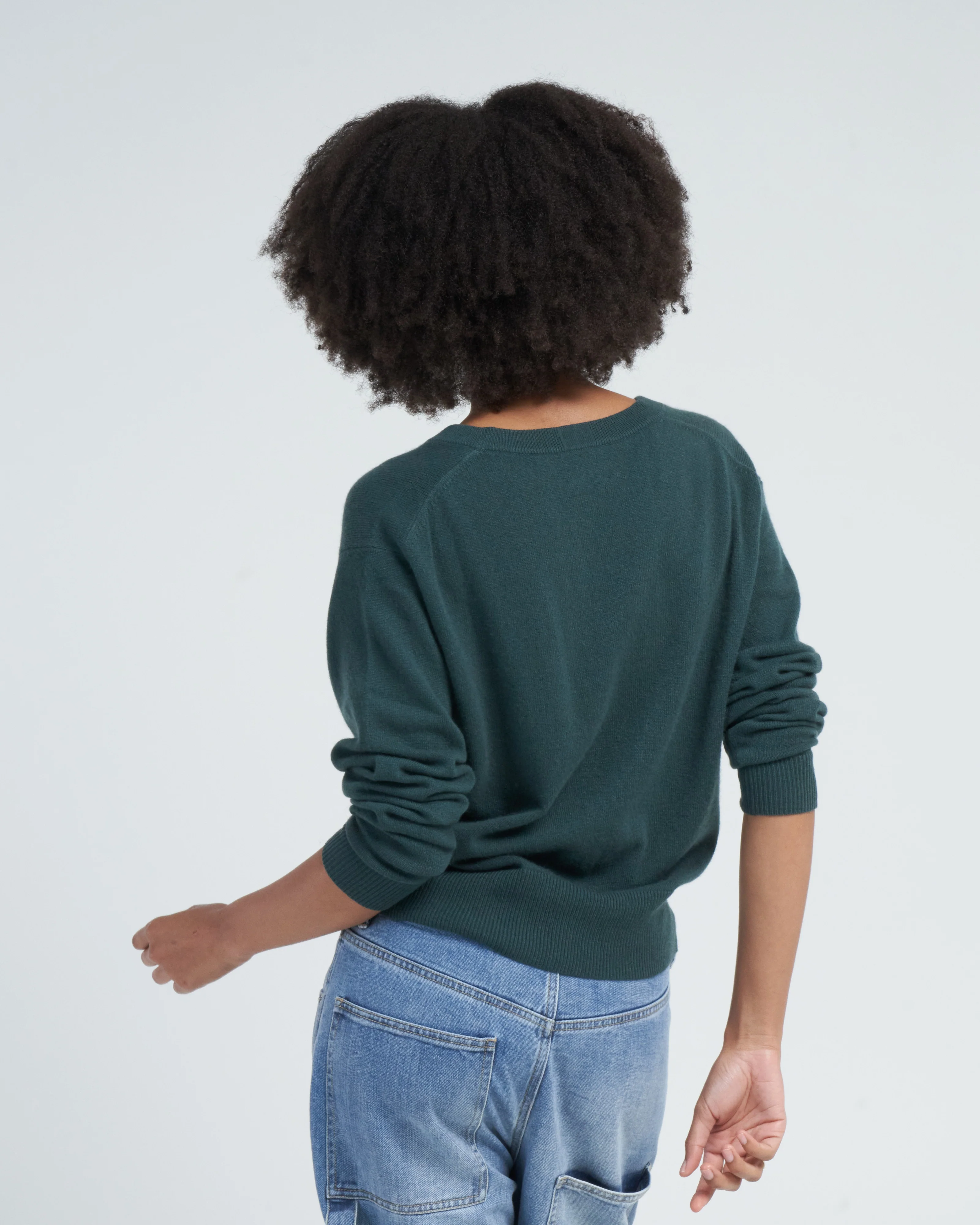 v-neck sweater - petrol - Image 5