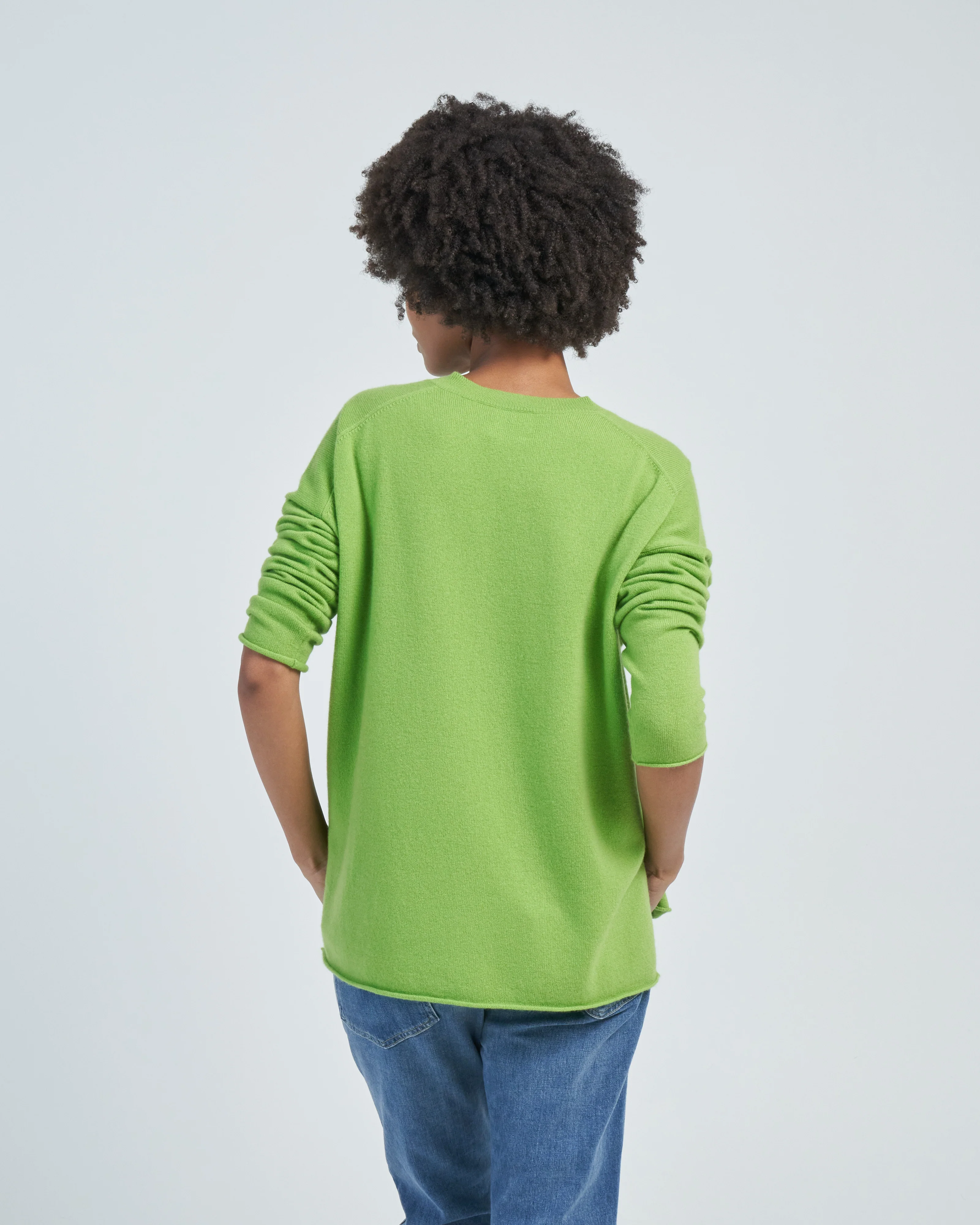 vneck sweater raw hem - Image 4
