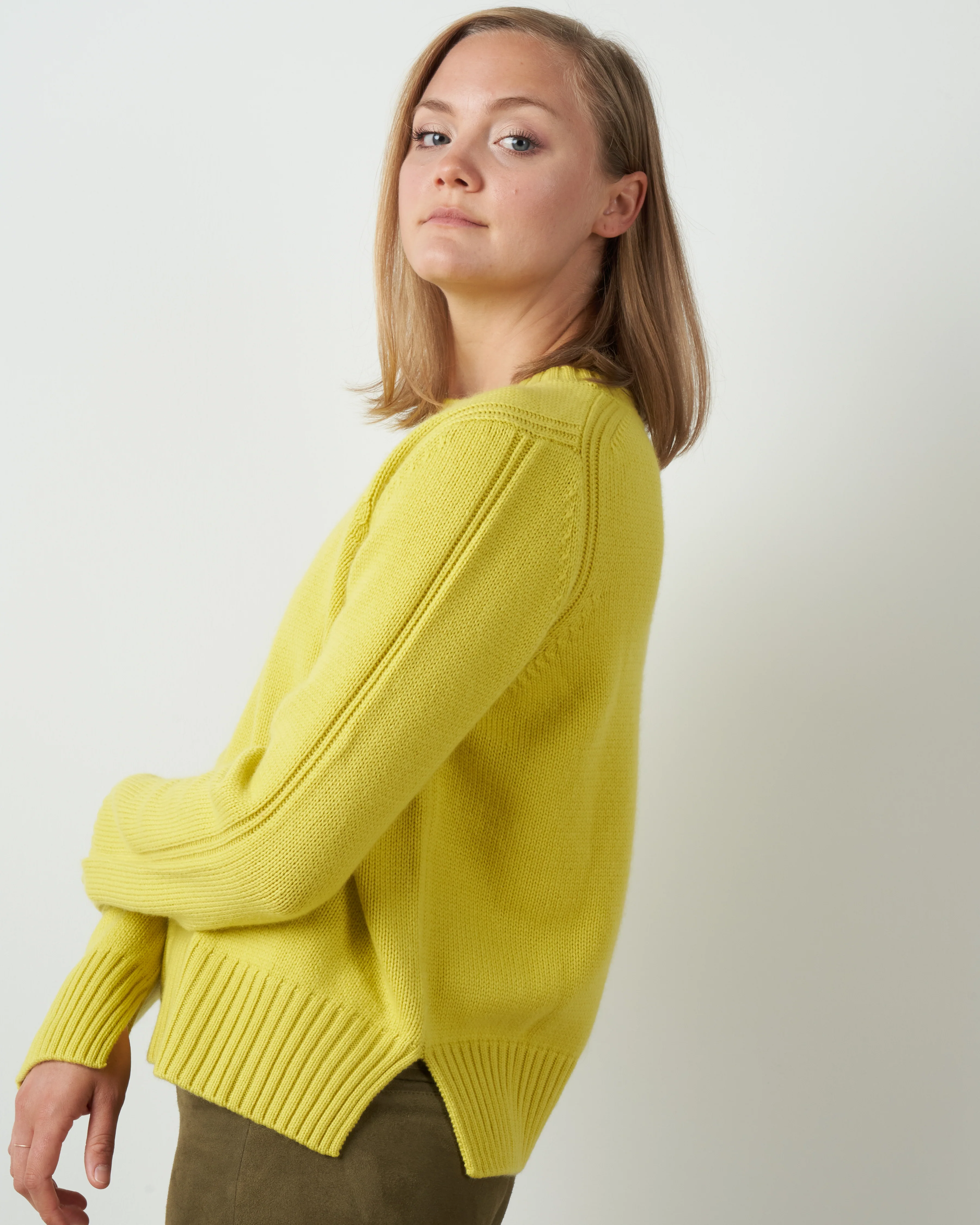 wool cashmere pullover - mellow yellow - Image 3