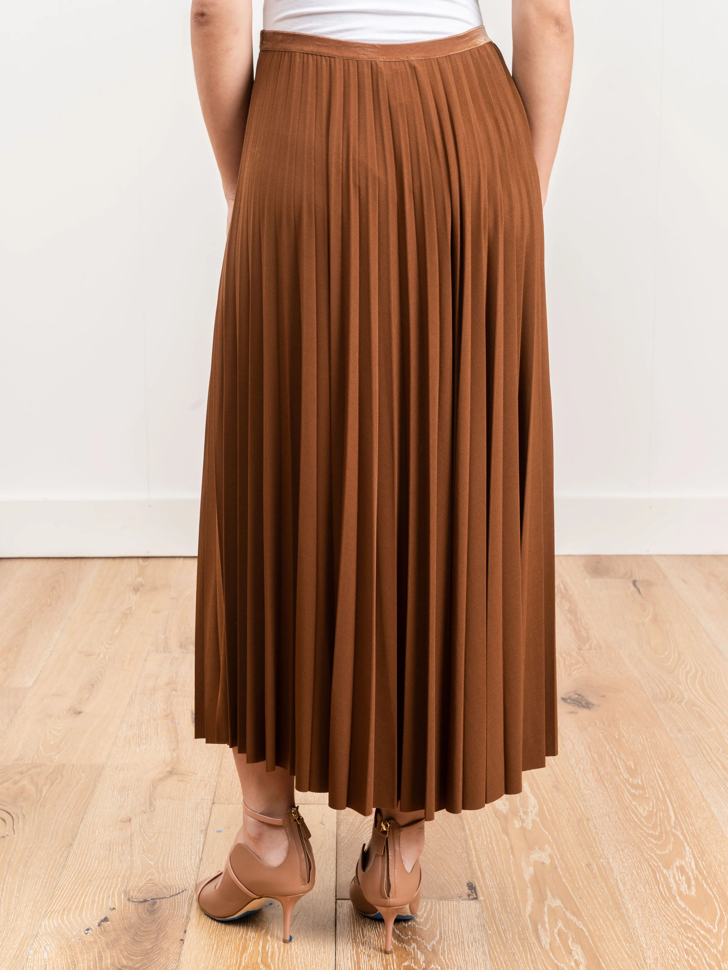 pleat skirt - tobacco - Image 3