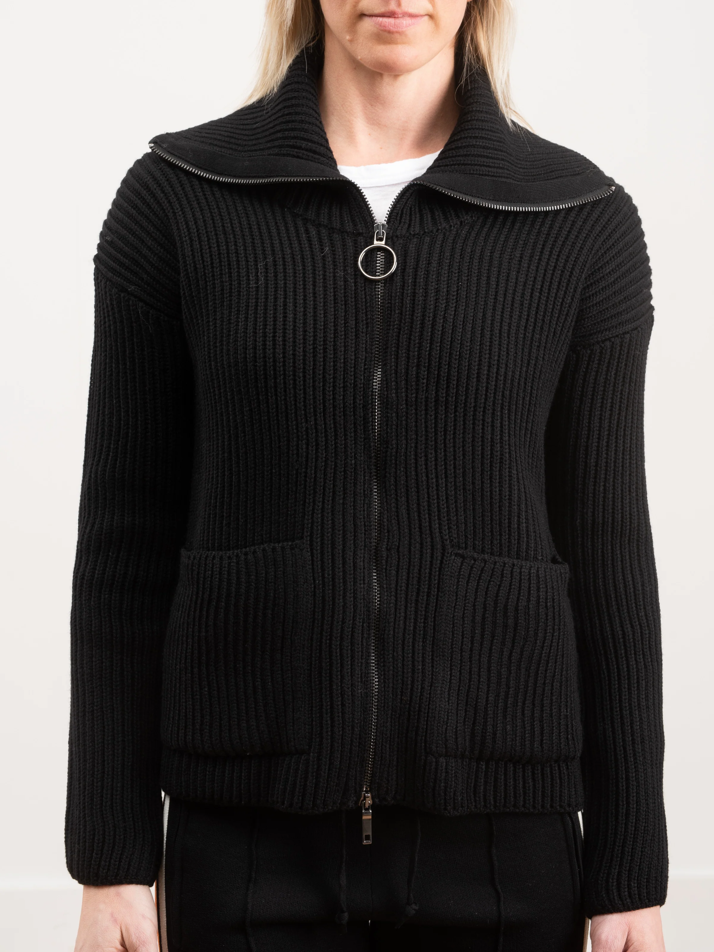 zip cardigan w/ pockets - Image 4