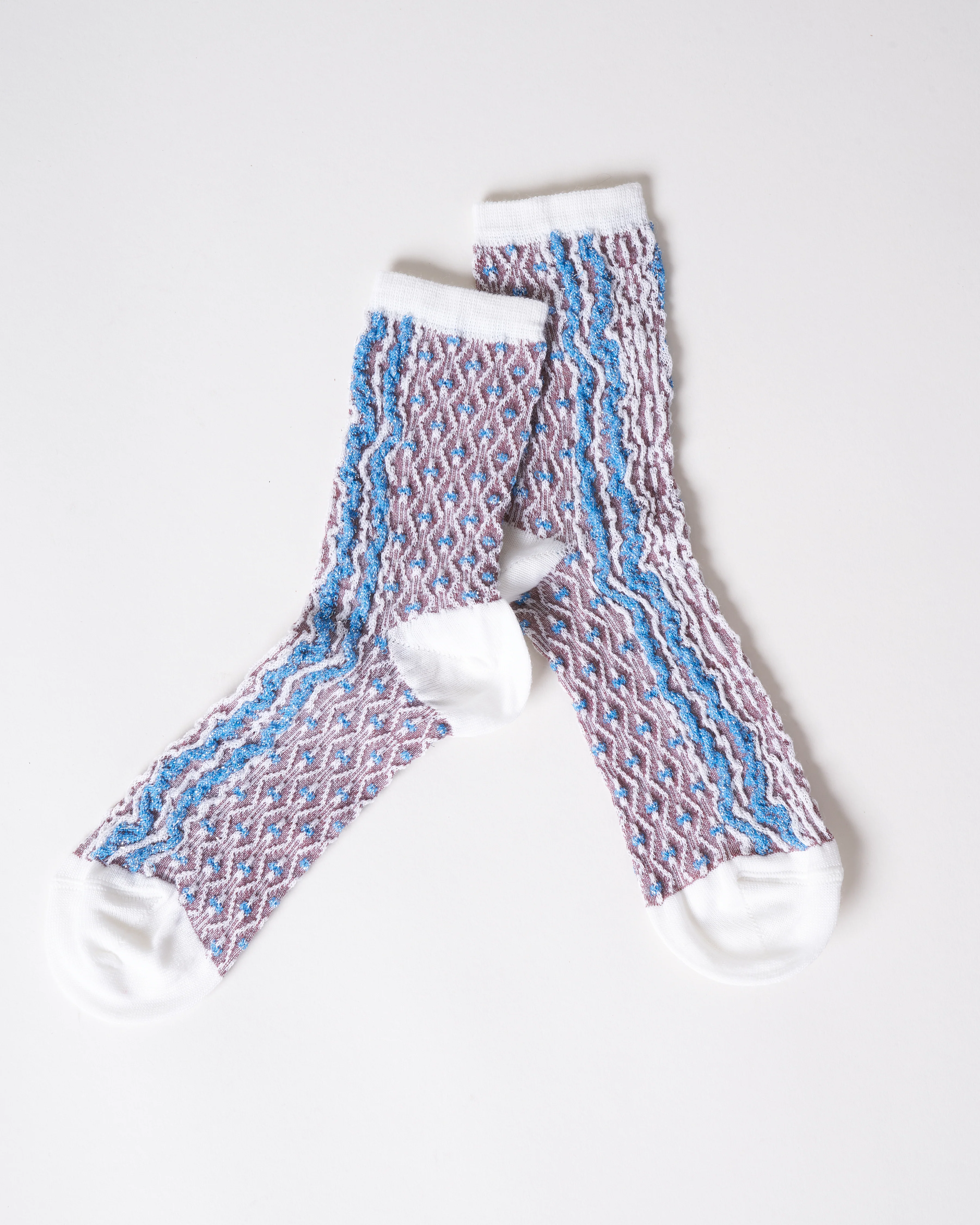 thunder short sock - white