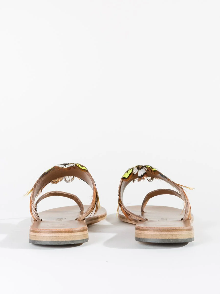 alberta feathers sandal - yellow/pink - Image 4