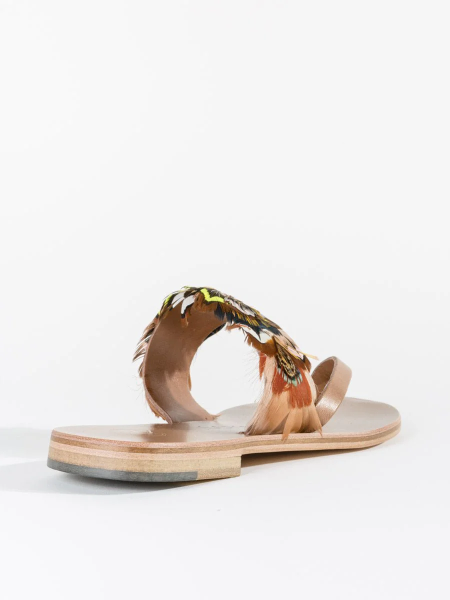 alberta feathers sandal - yellow/pink - Image 5