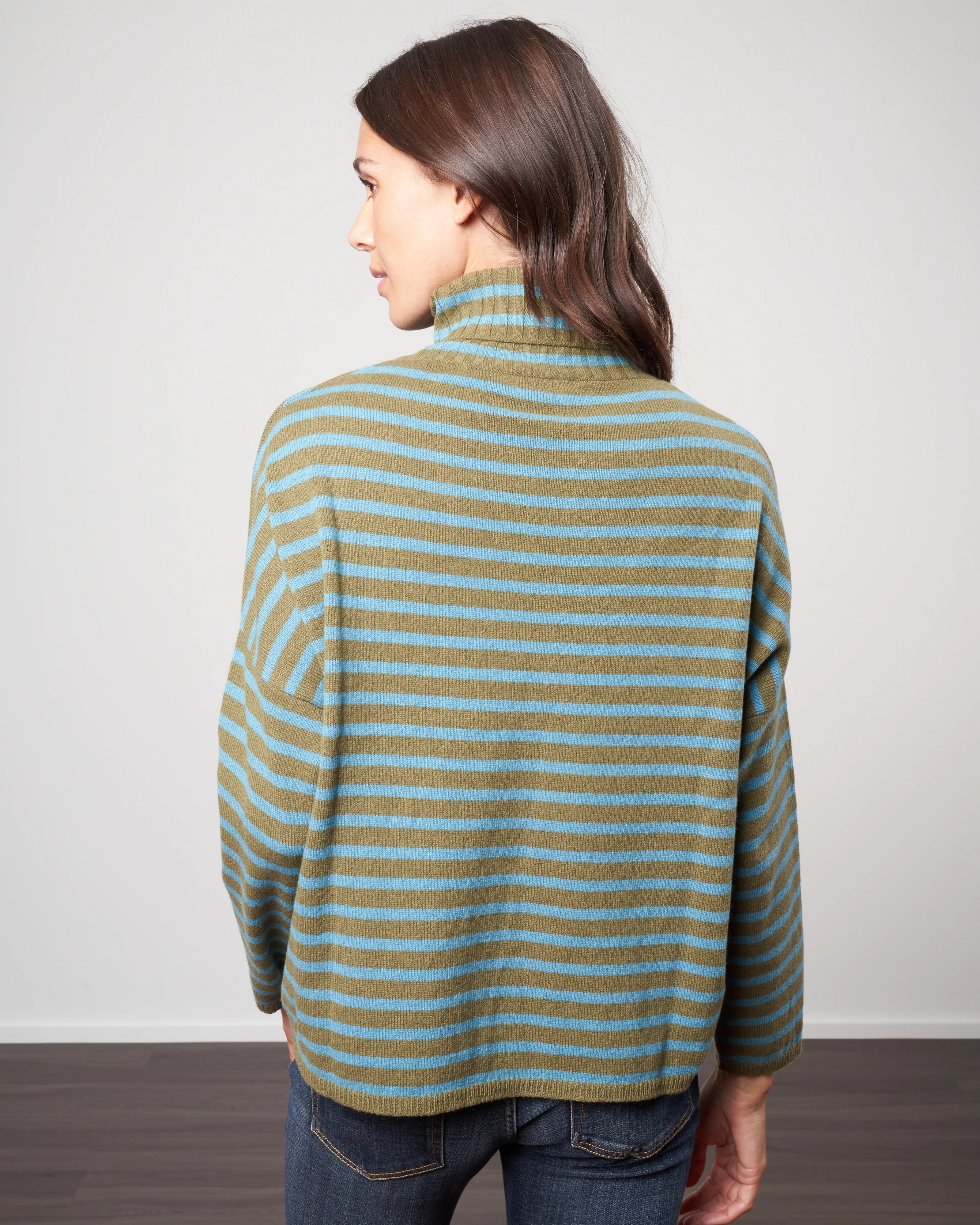 stripes foxy sweater - green/light blue - Image 4