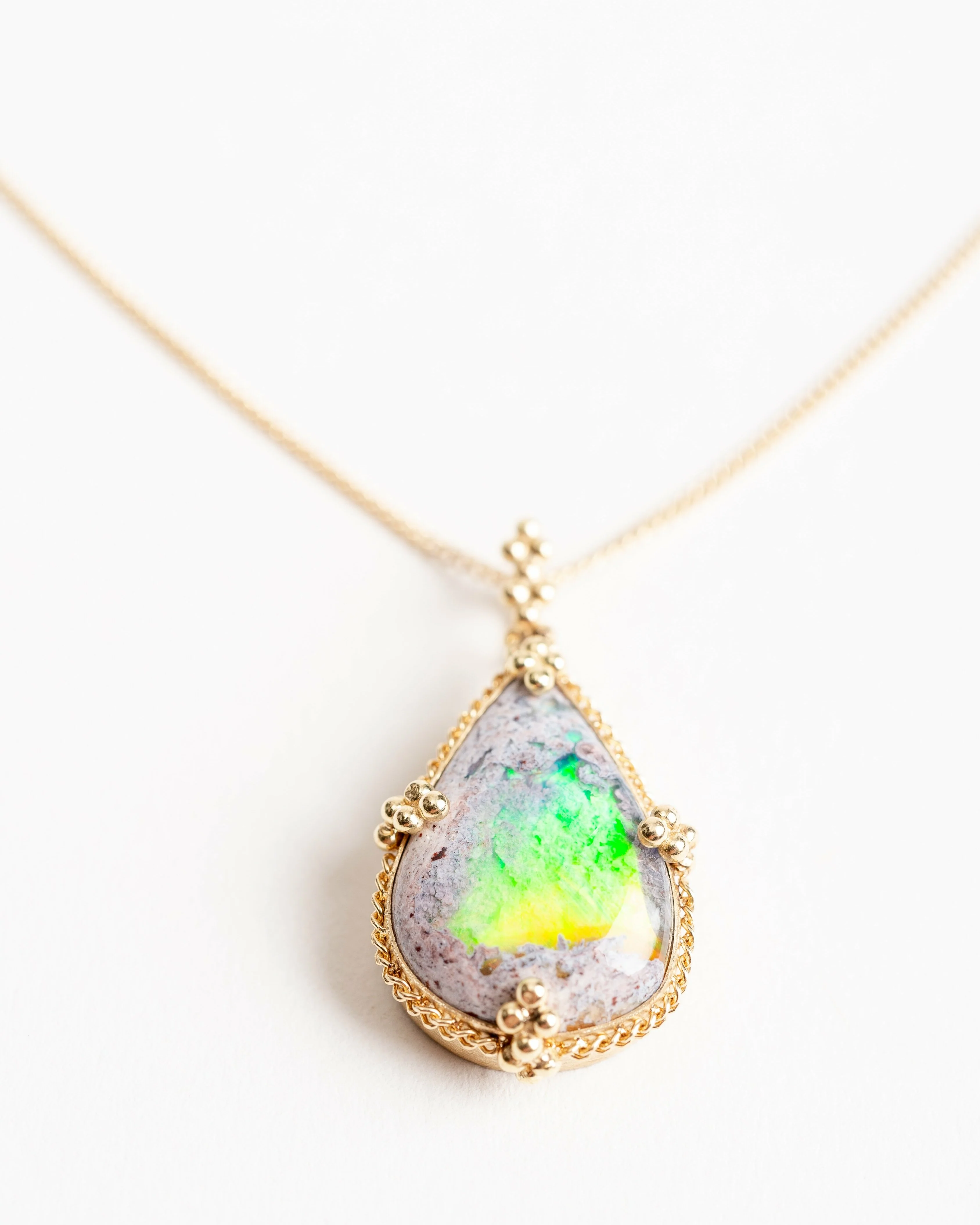 one of a kind mexican opal necklace