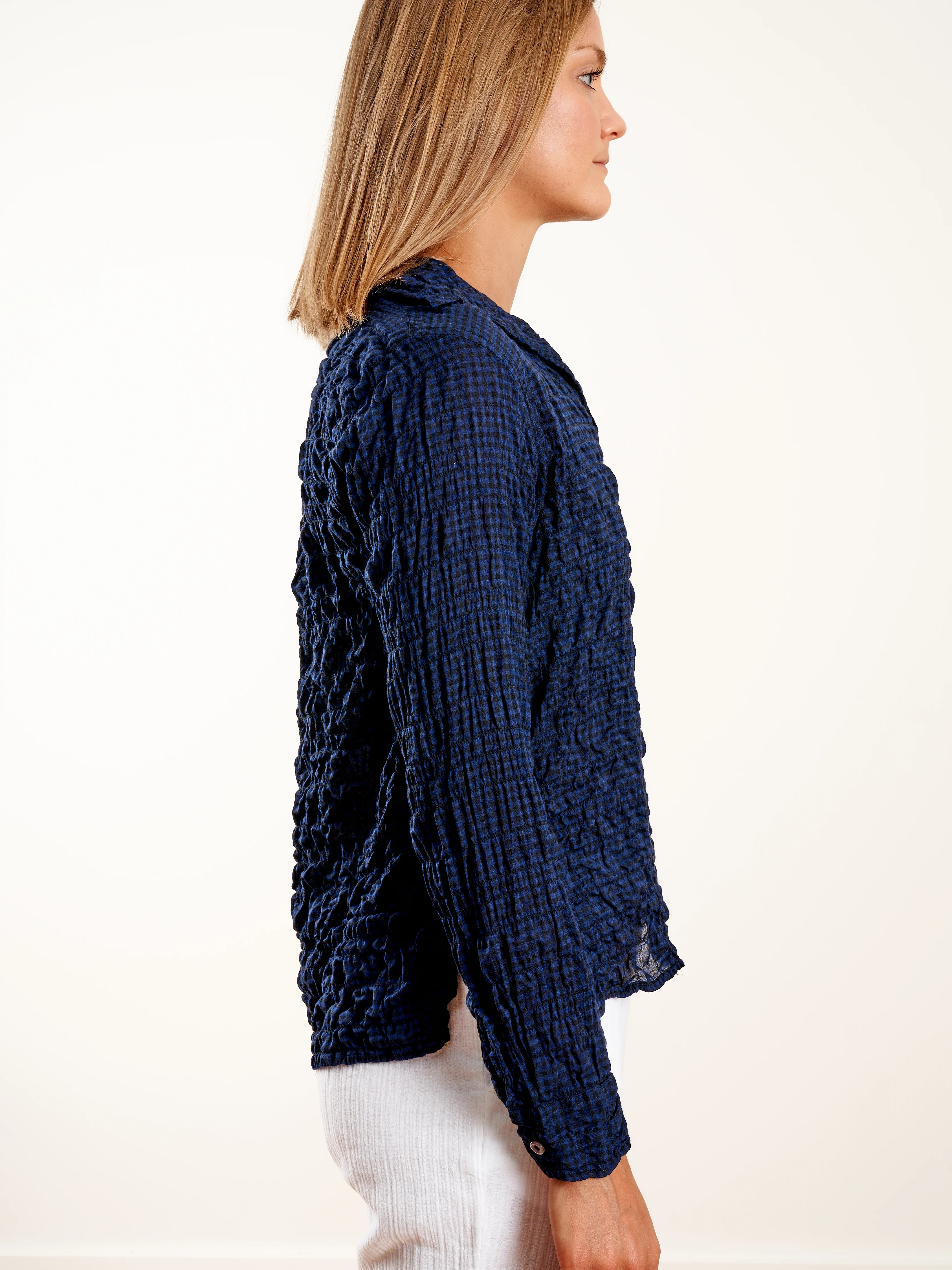 hampton pullover -  black/navy check - Image 3