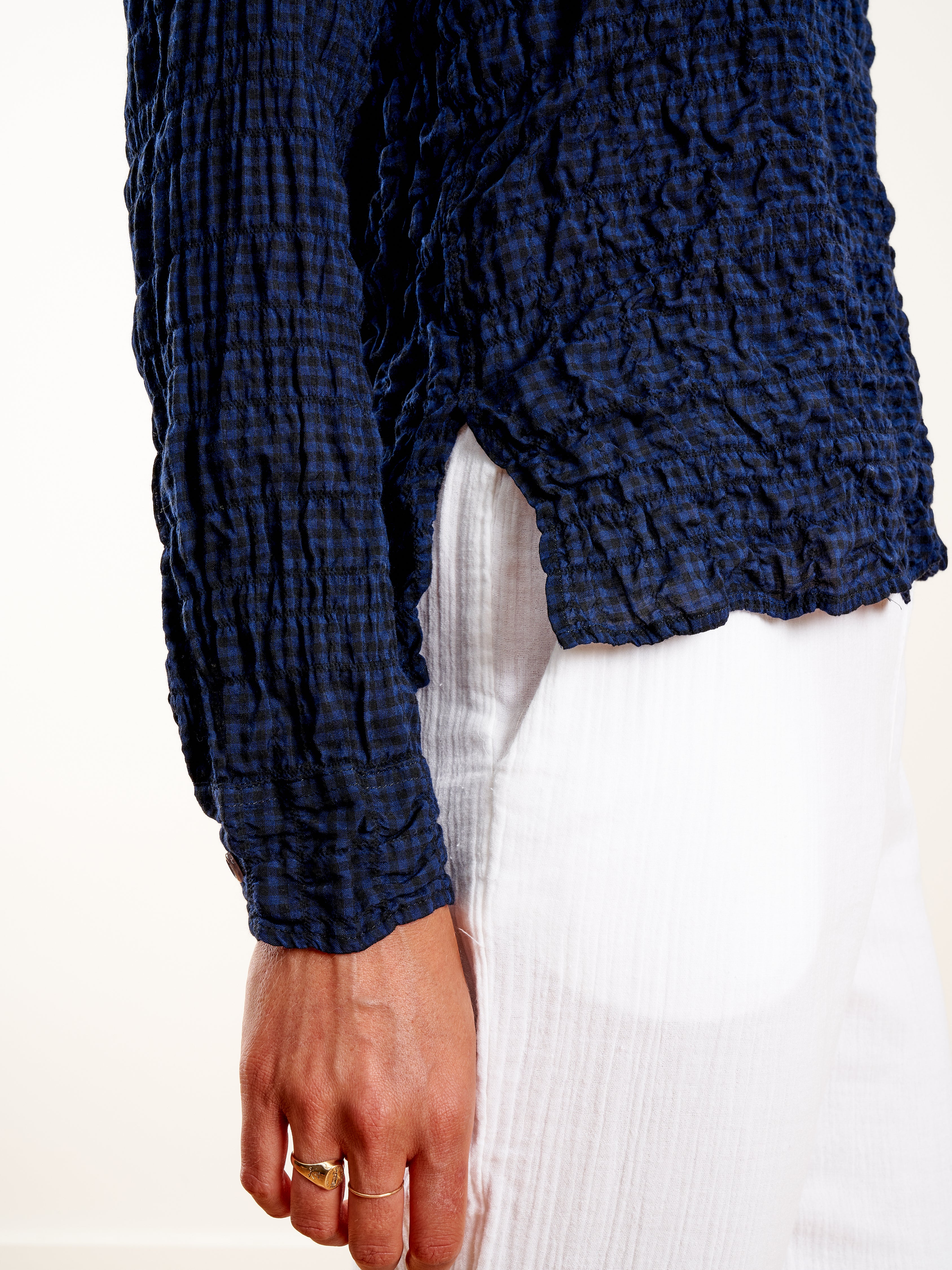 hampton pullover -  black/navy check - Image 6