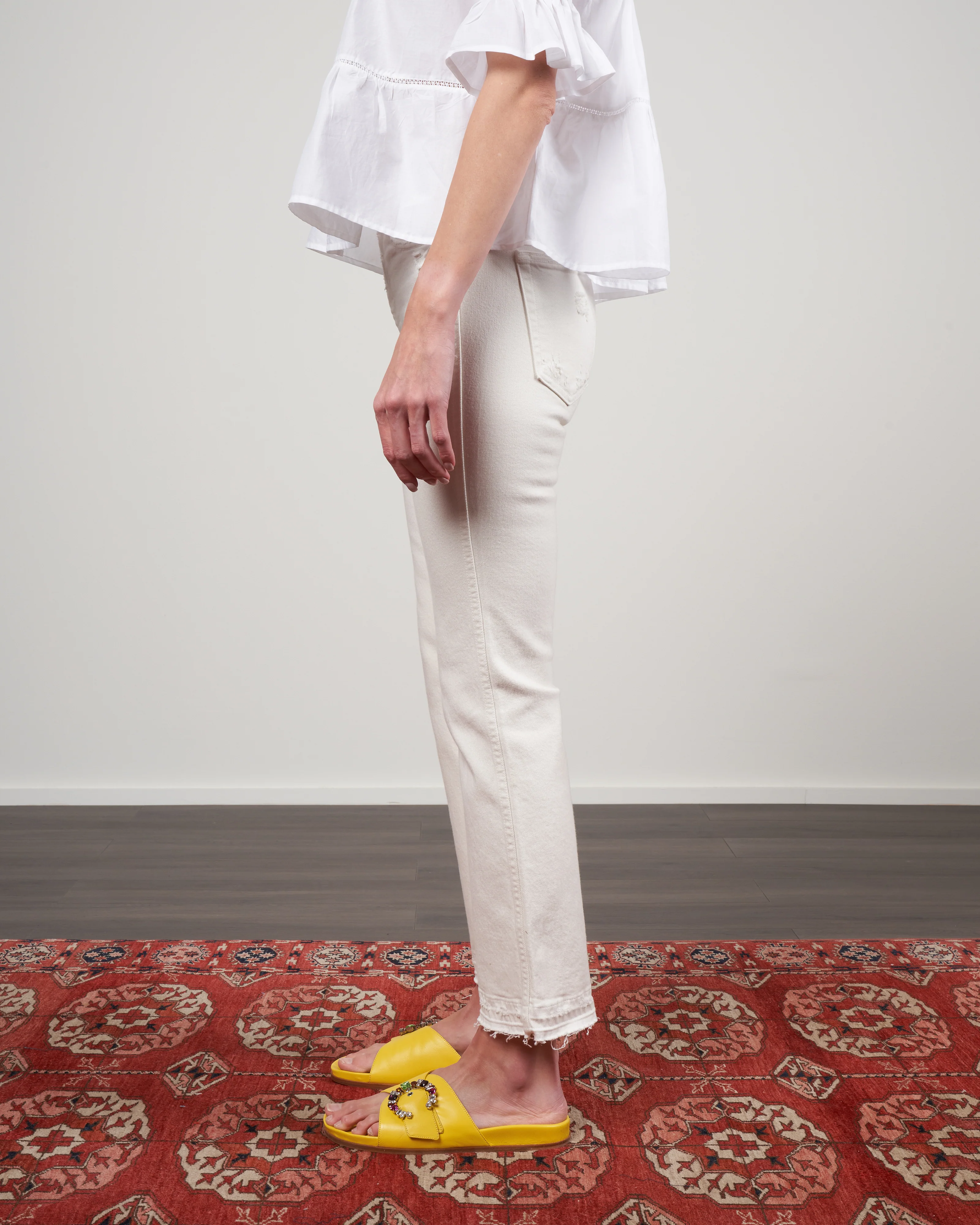 bella high rise slight boot cut jeans - white oak - Image 3