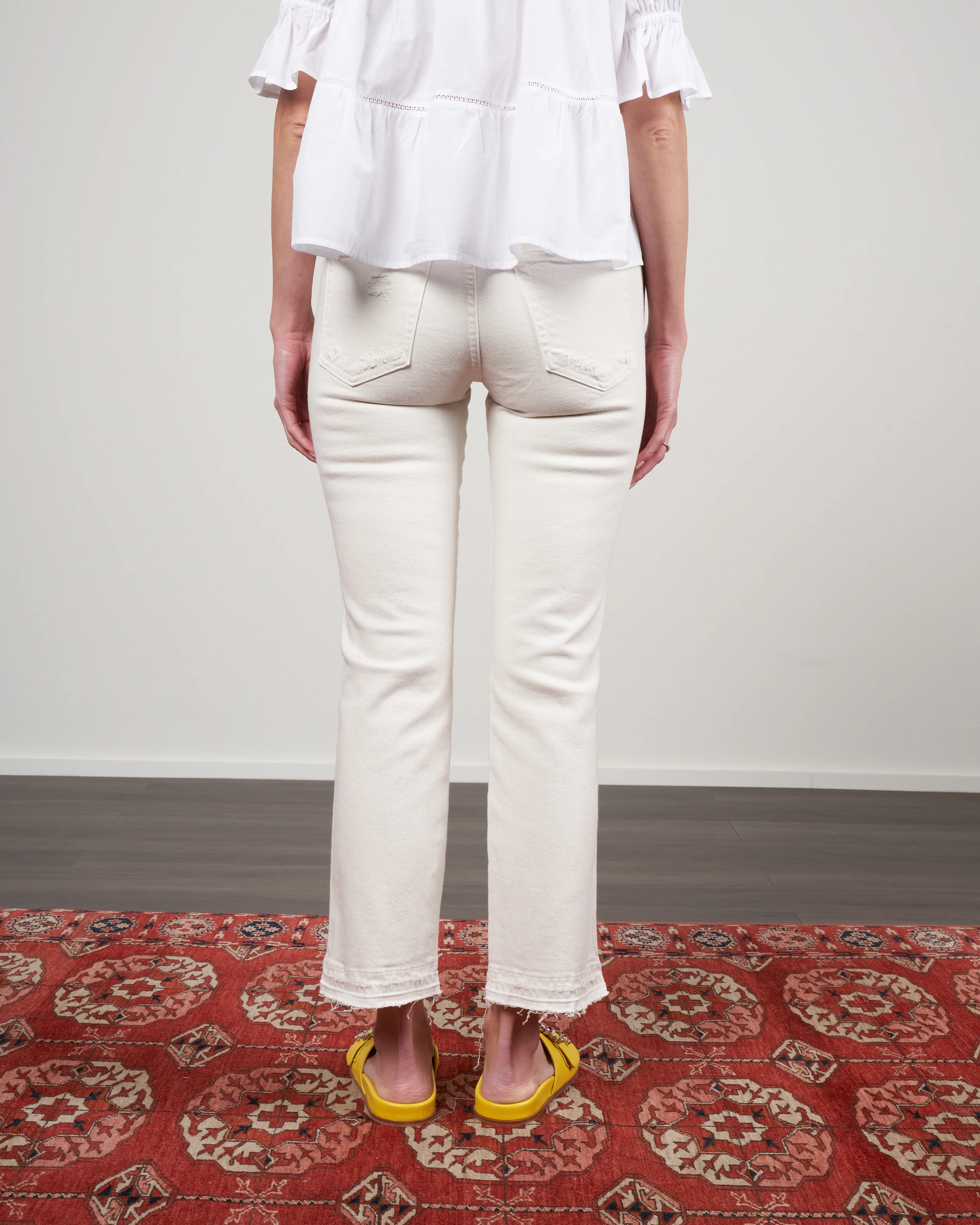 bella high rise slight boot cut jeans - white oak - Image 4