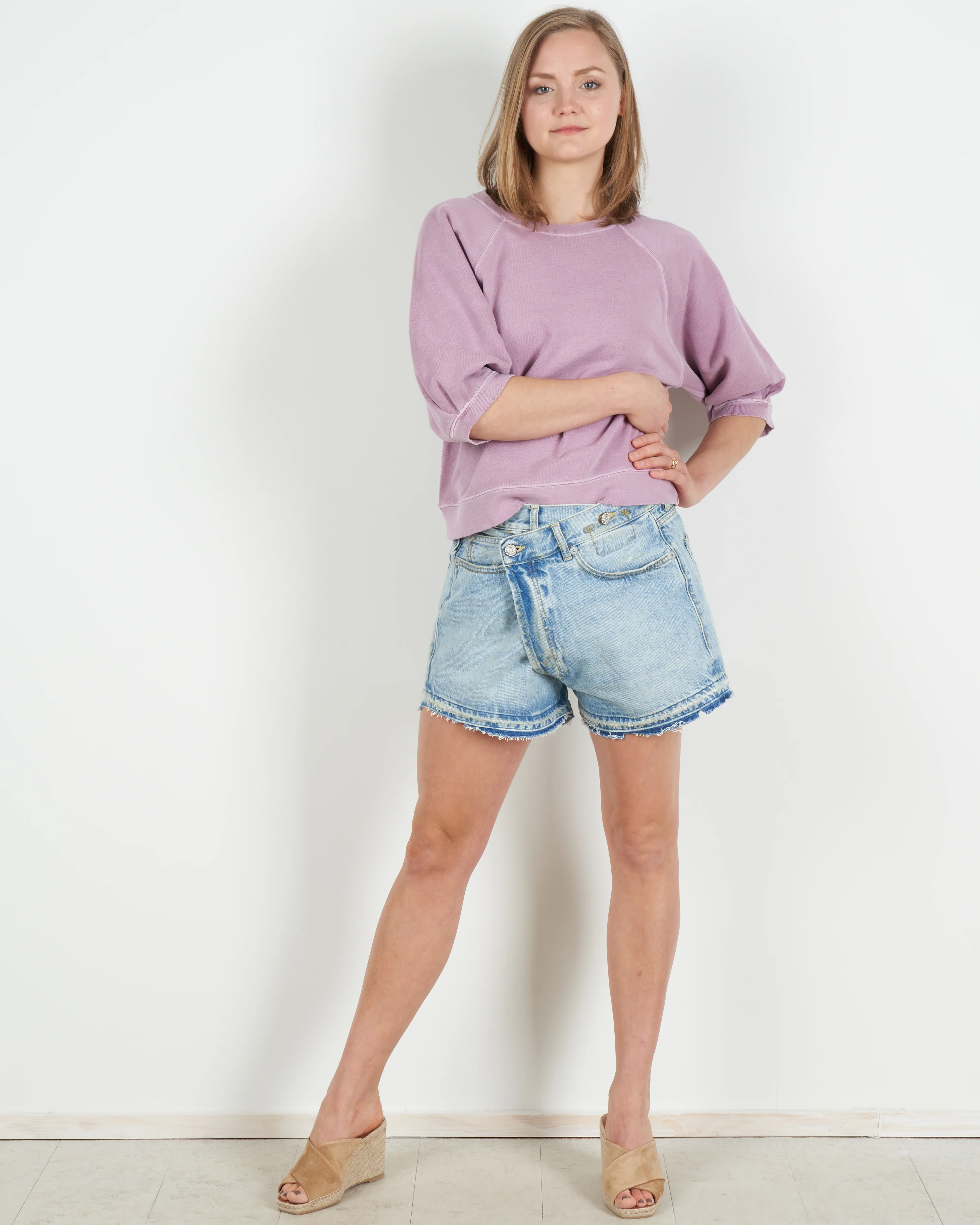 amo puff sleeve sweatshirt - orchid - Image 2