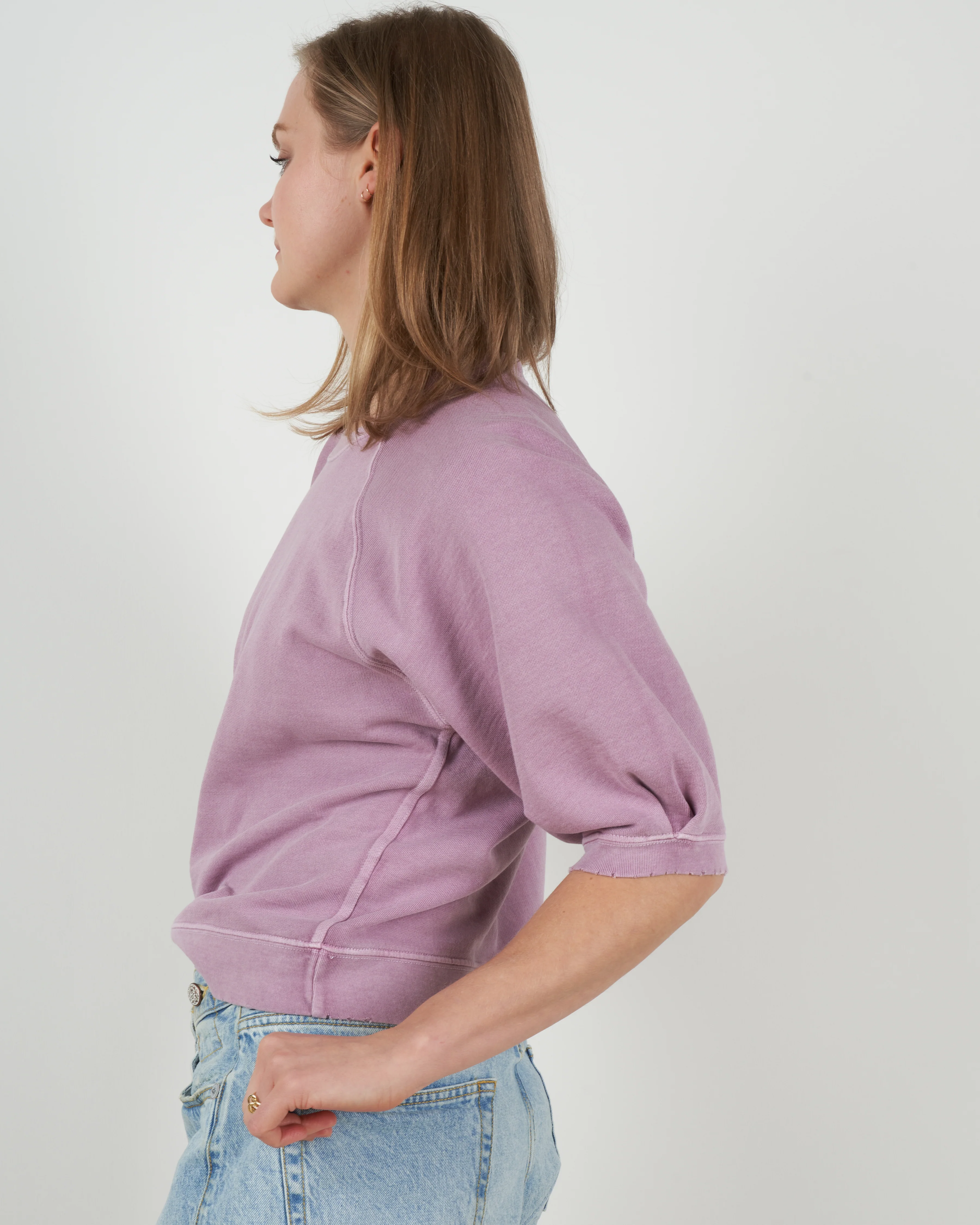 amo puff sleeve sweatshirt - orchid - Image 3