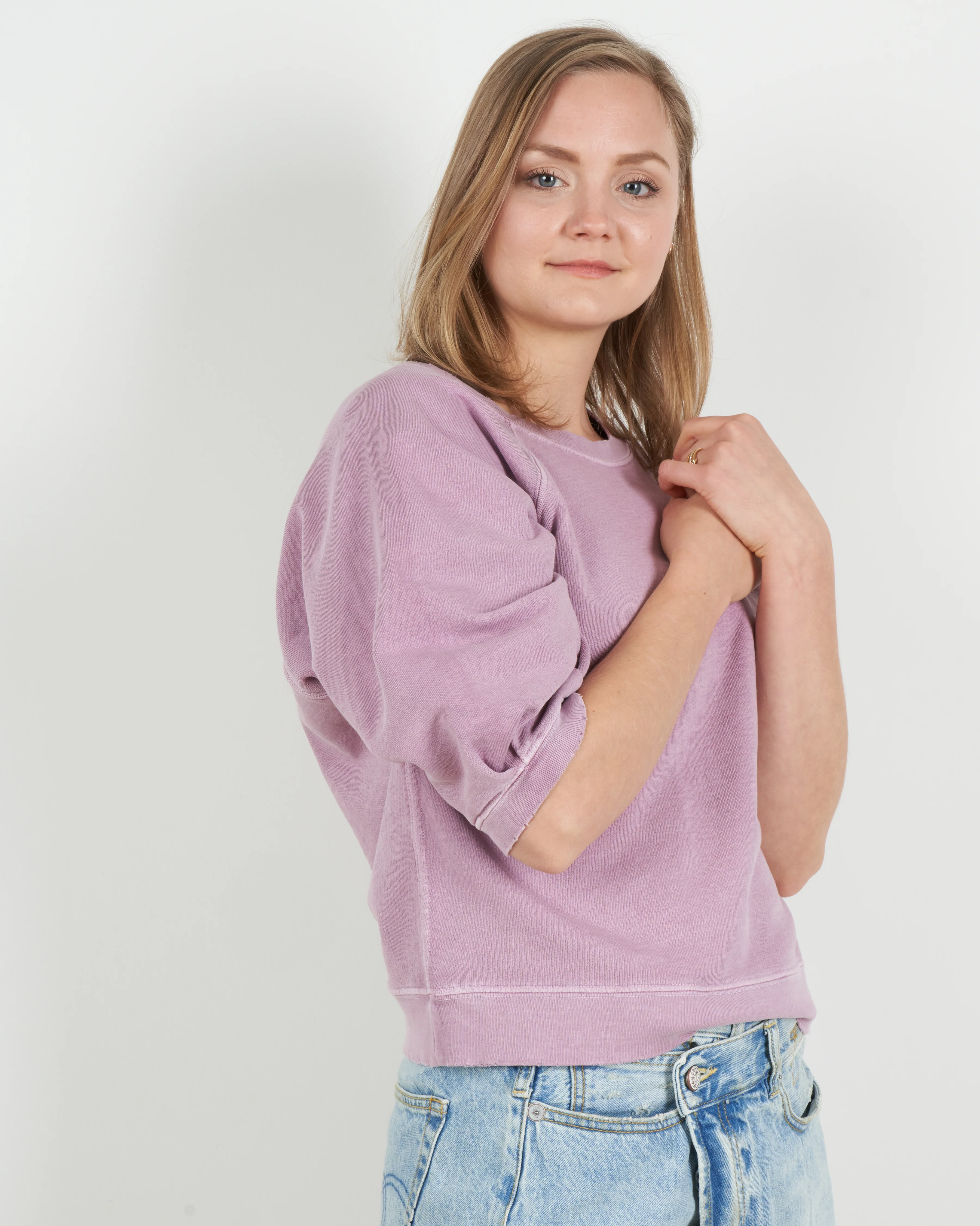 amo puff sleeve sweatshirt - orchid - Image 5