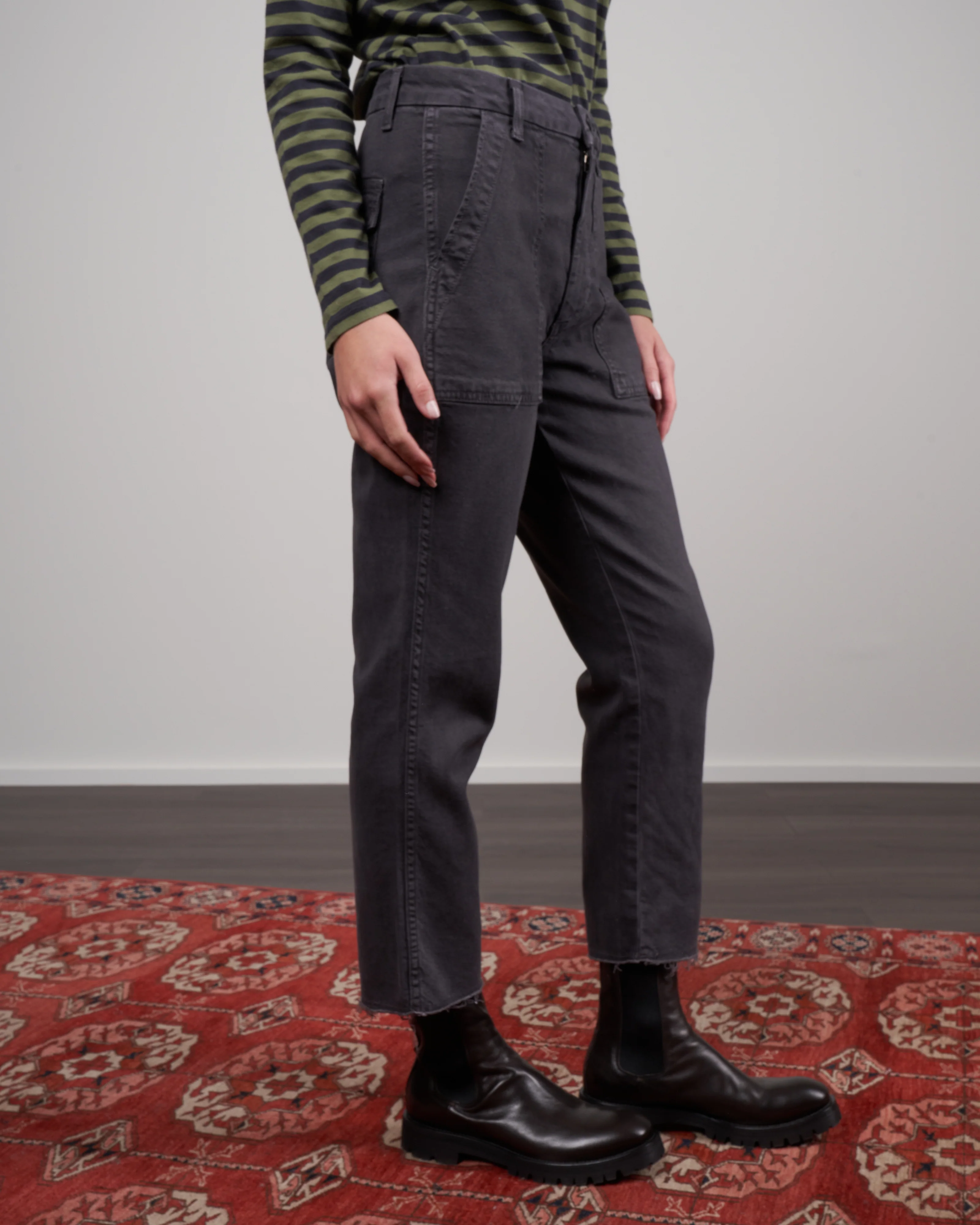 easy army trouser - washed black - Image 3