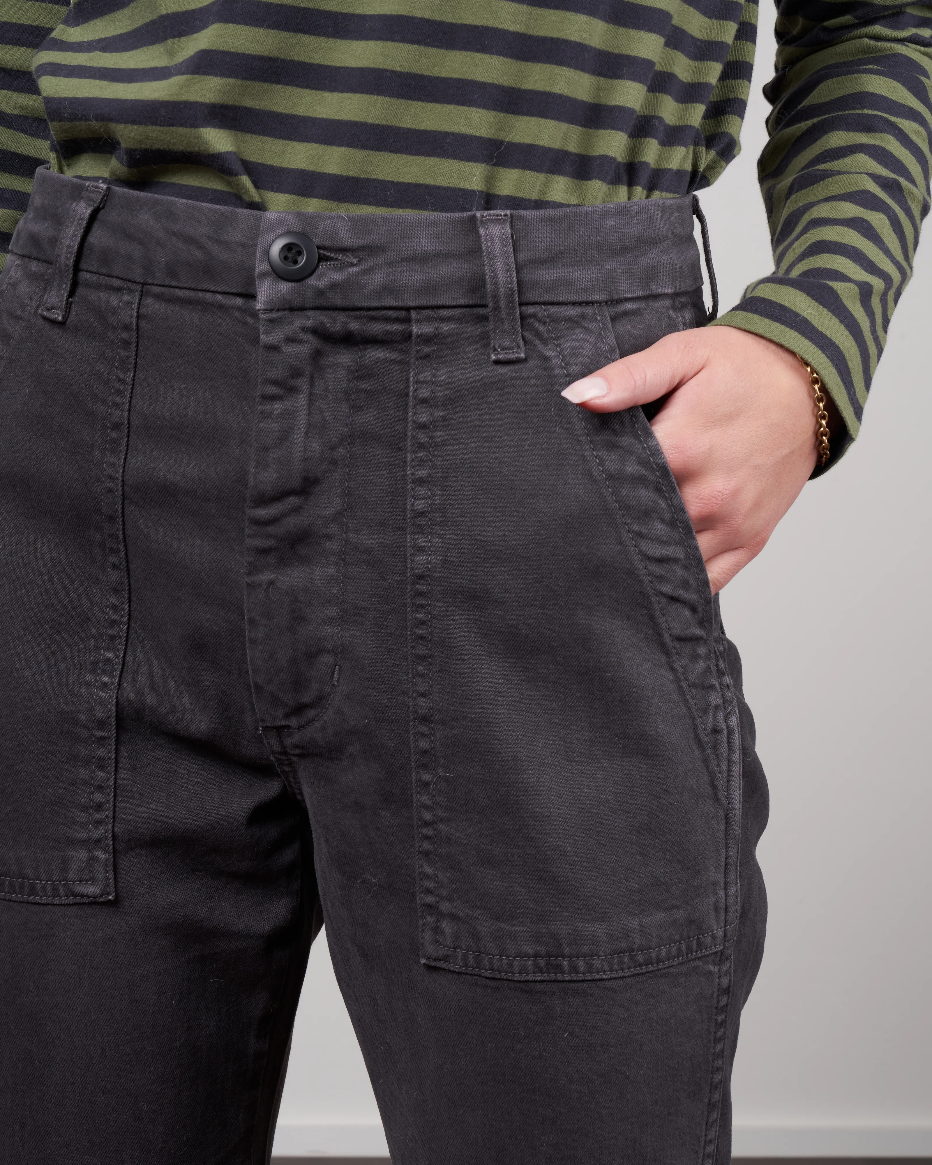 easy army trouser - washed black - Image 5