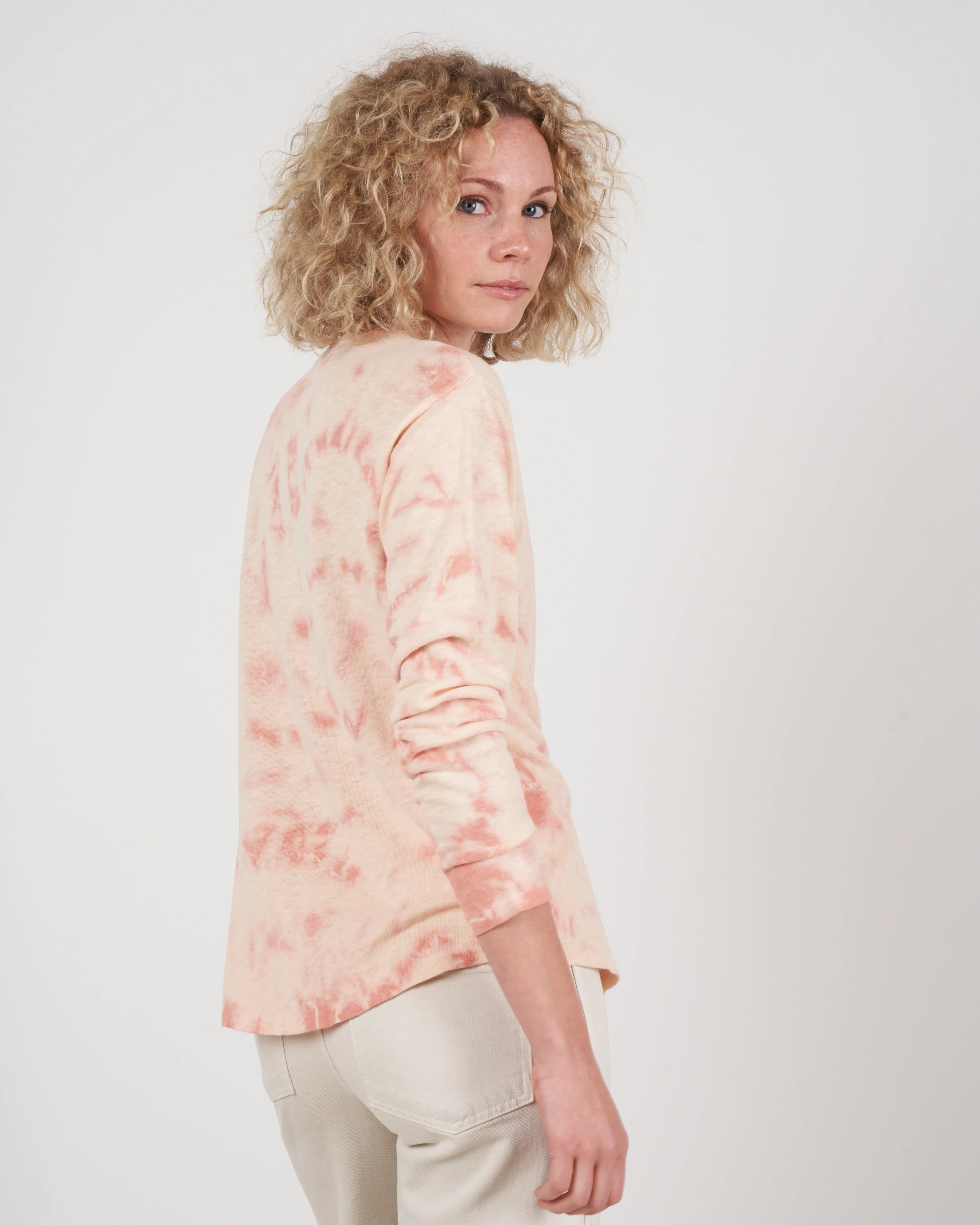 scoop neck tee - sherbet tie dye - Image 3
