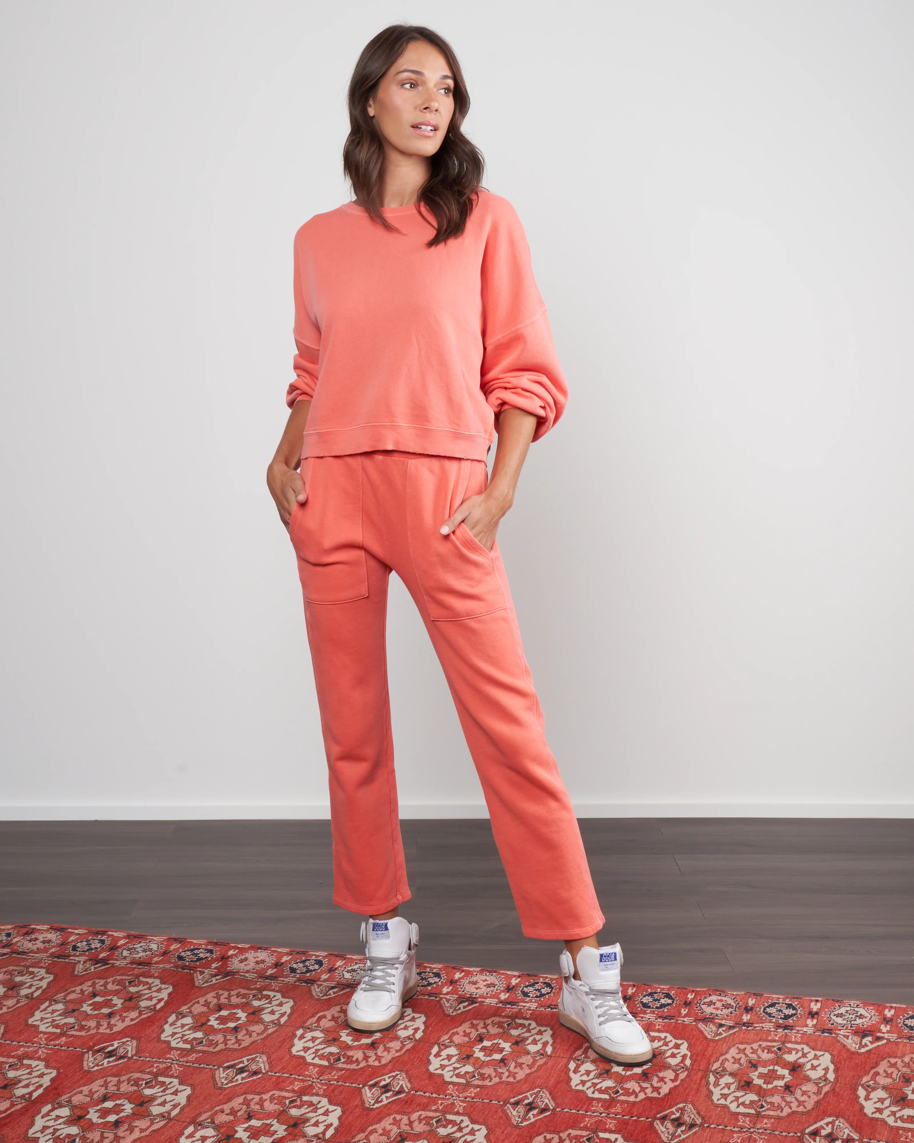zoey straight leg sweatpant - flame - Image 2
