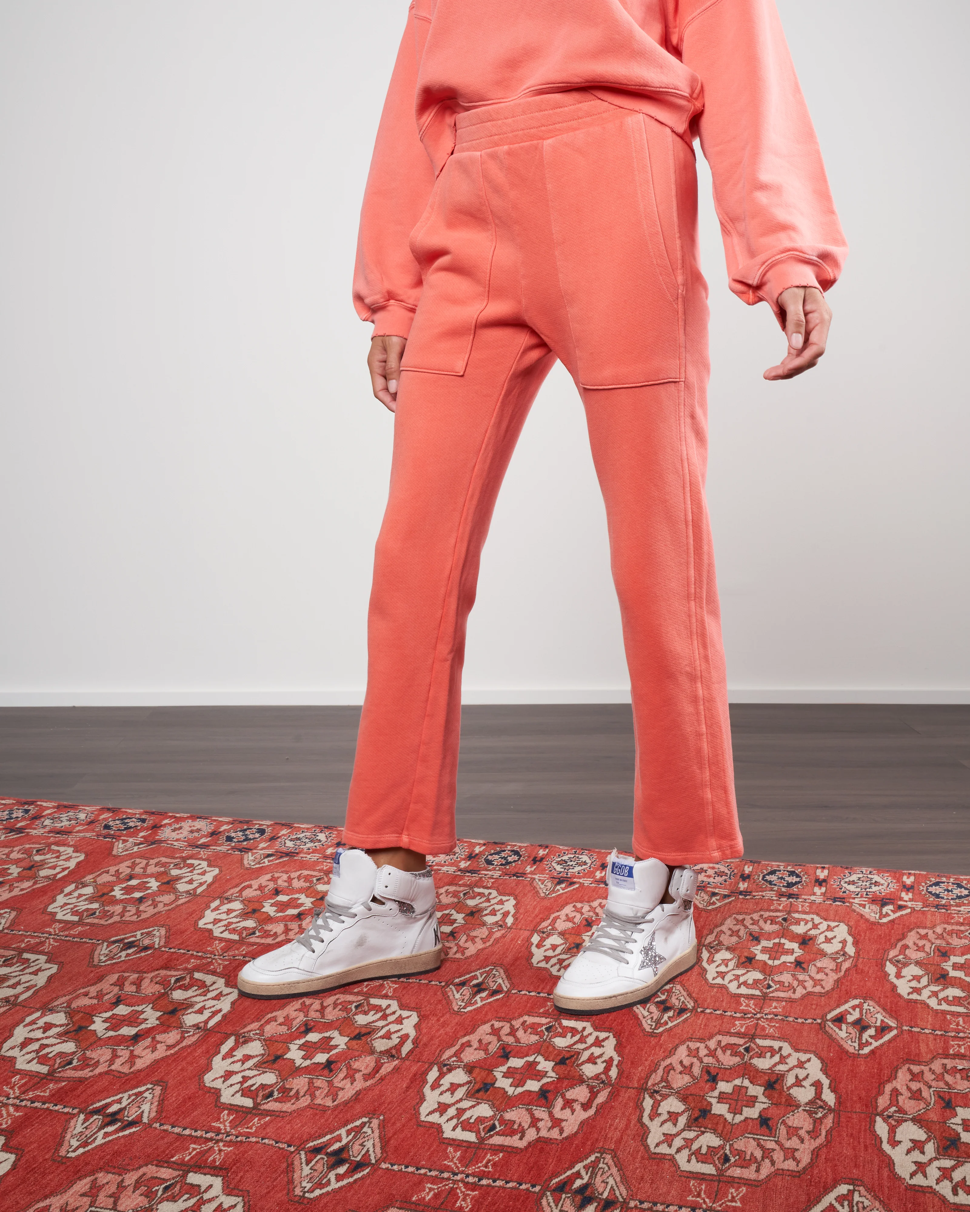 zoey straight leg sweatpant - flame - Image 3