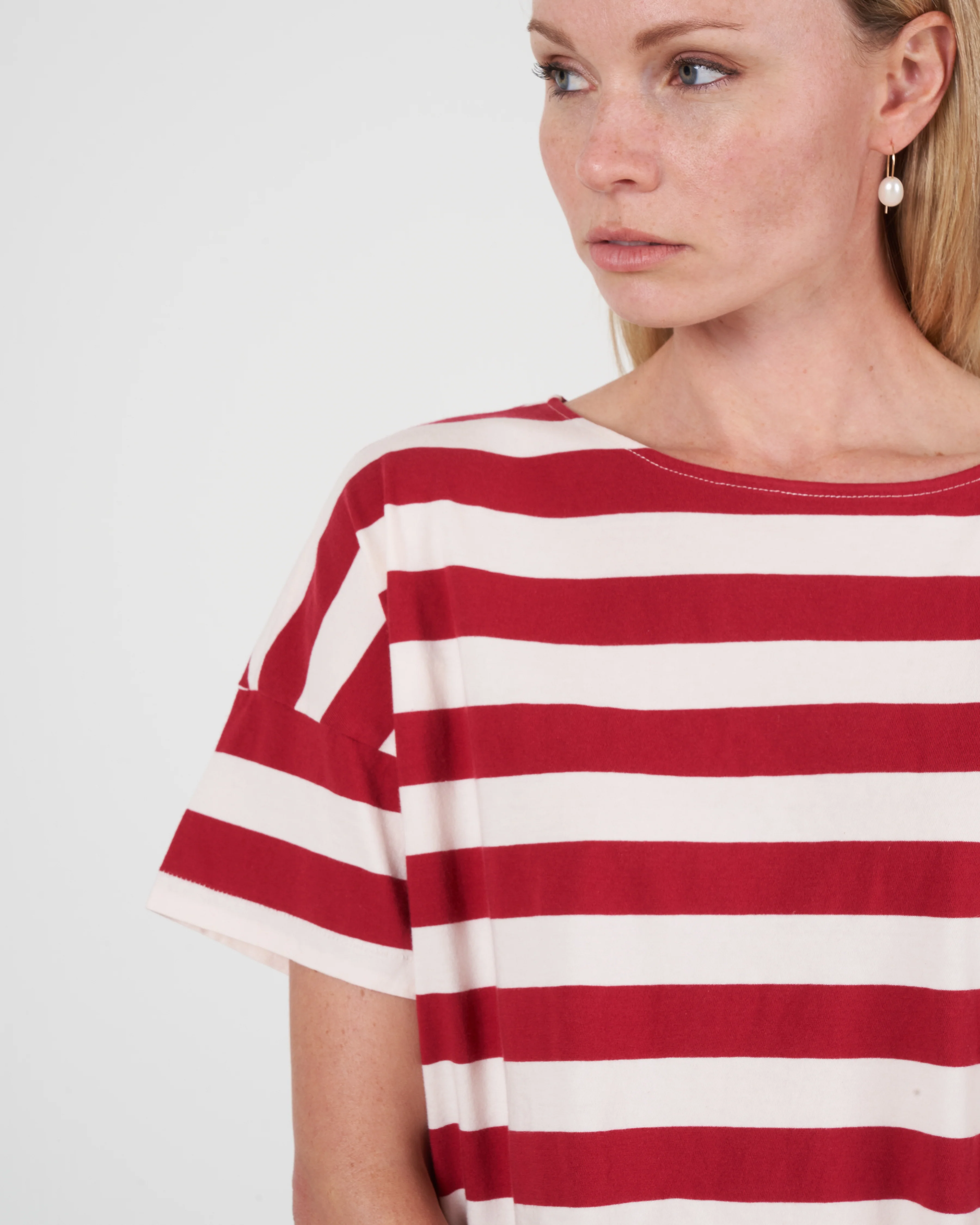 a95346 - boxy stripe tee - cardinal stripe 295 - Image 5