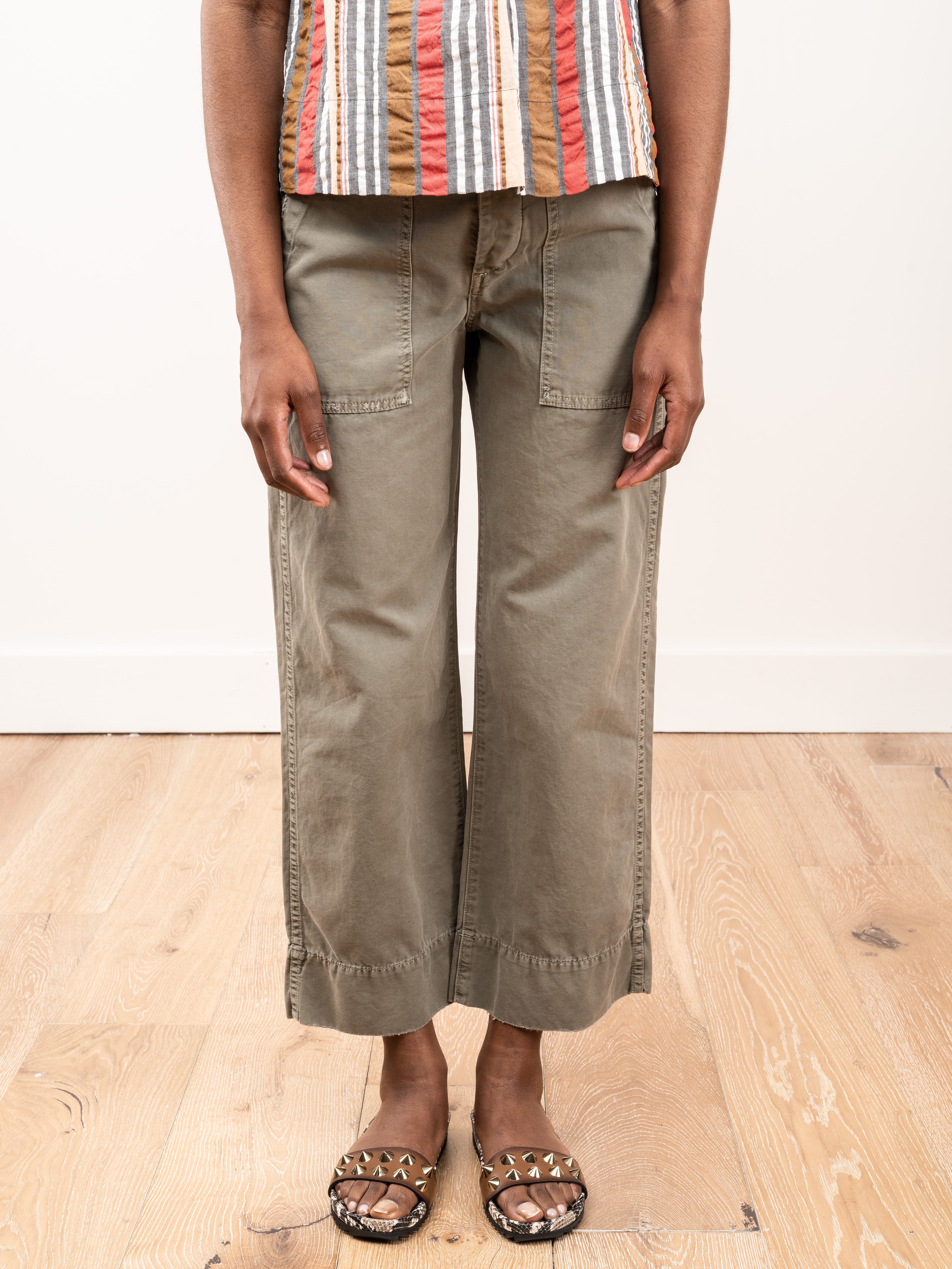 wide leg pant - grey/green - Image 4