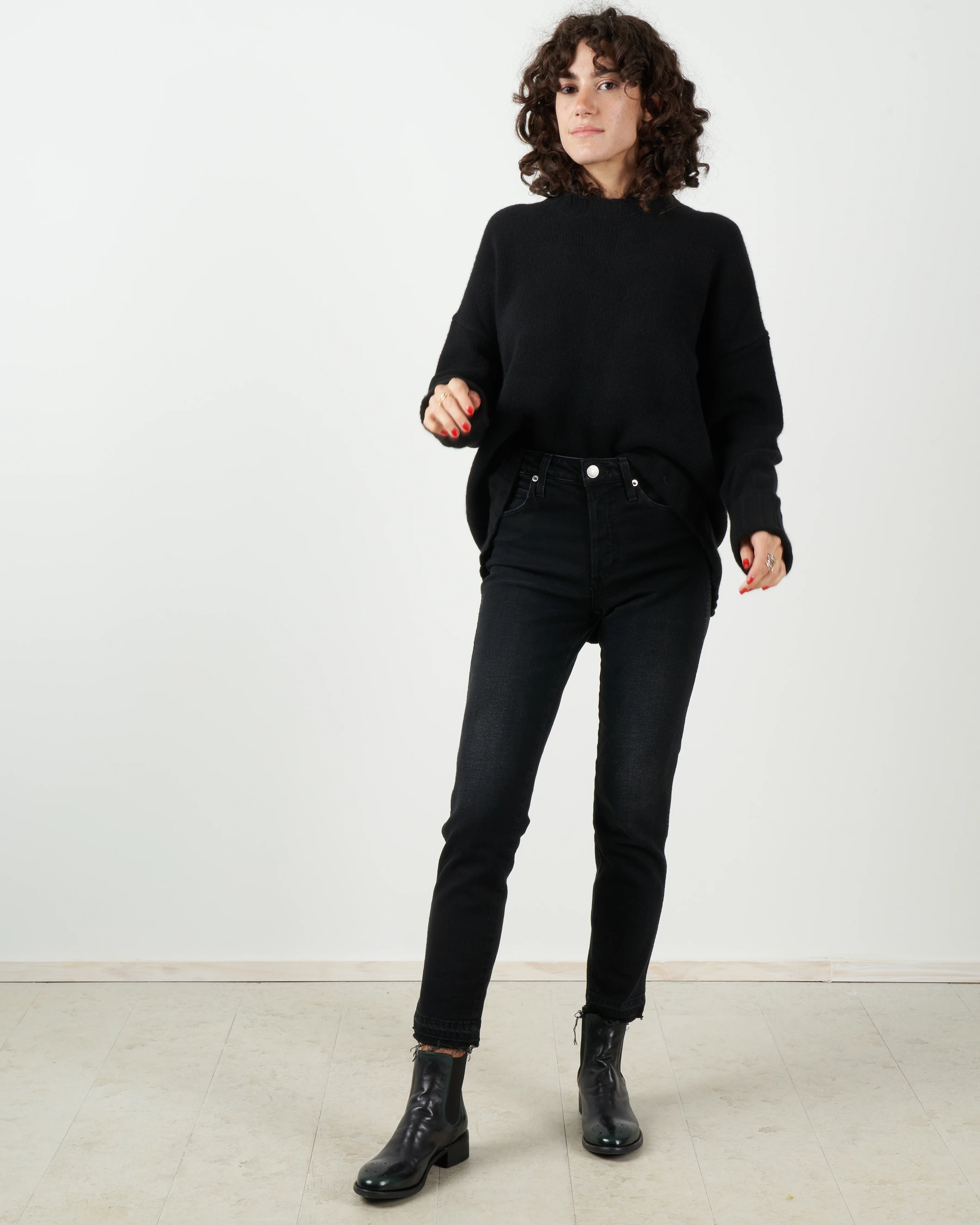 babe high rise slim straight jean - black magic - Image 4