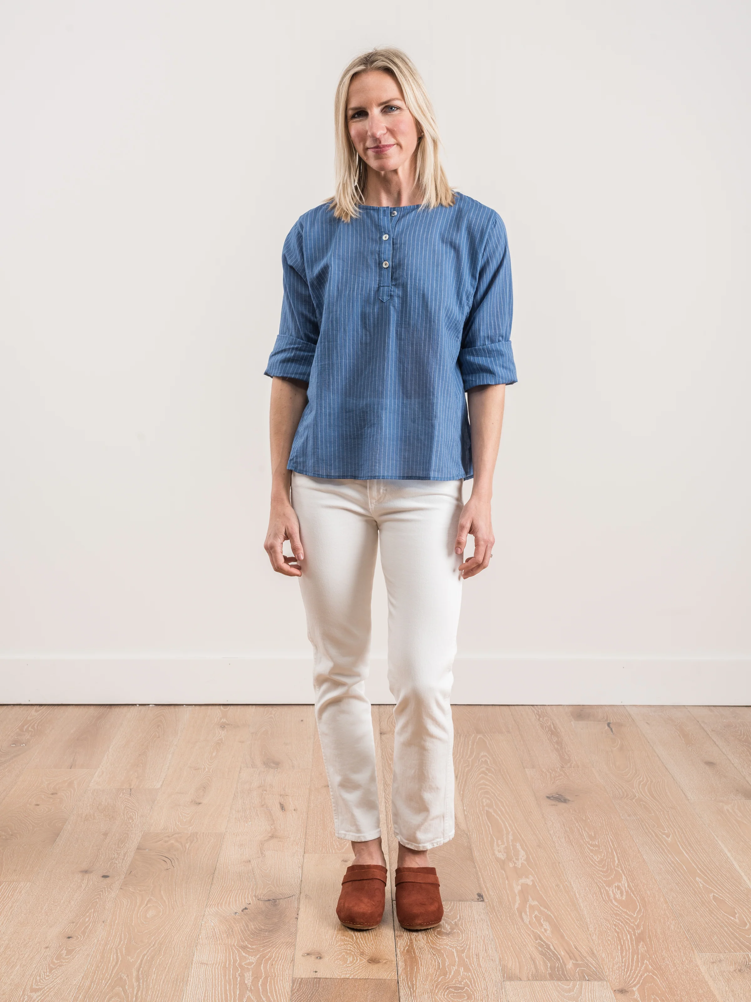 chloe crop jean w/ released waistband