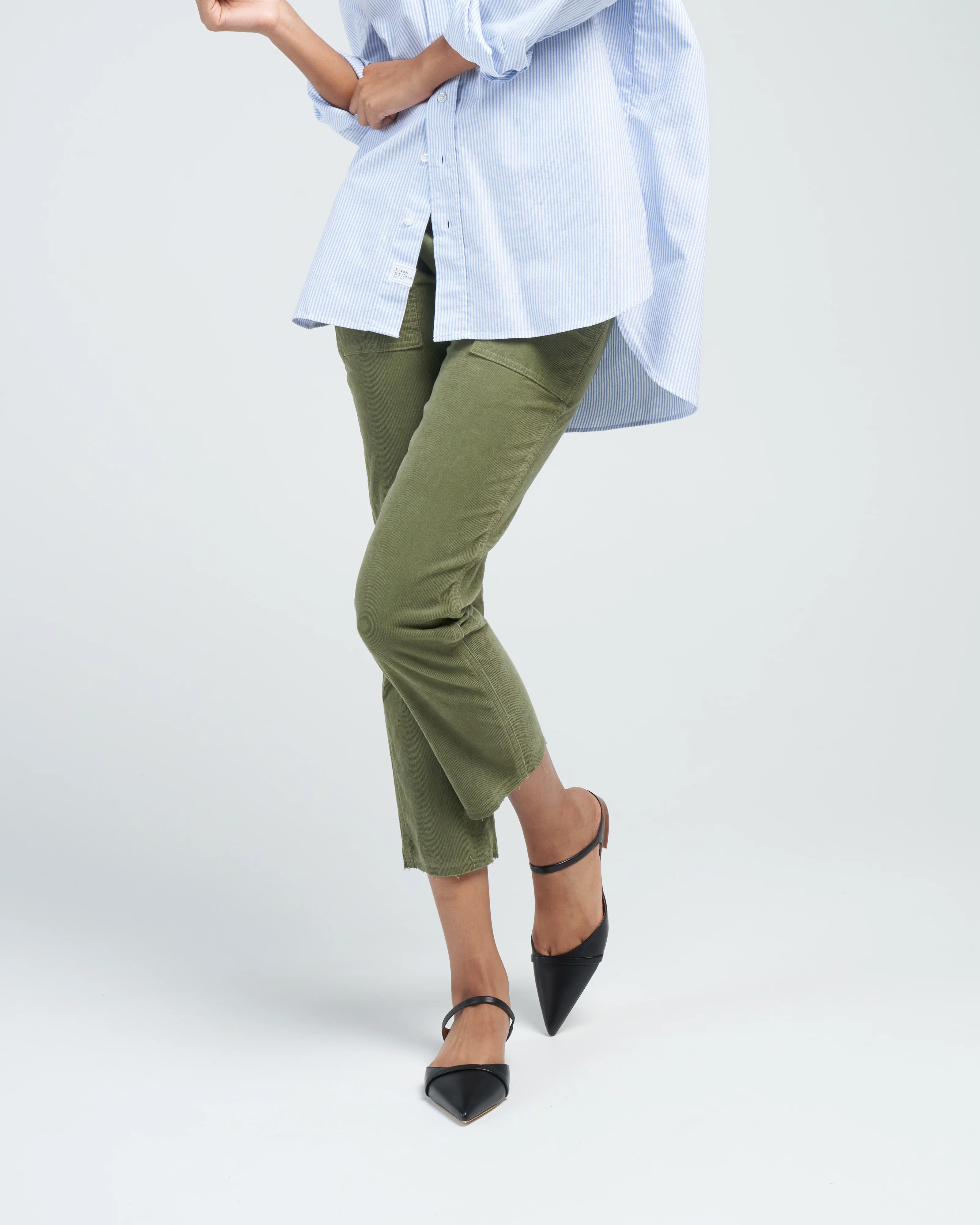 corduroy easy army trouser - tea leaf