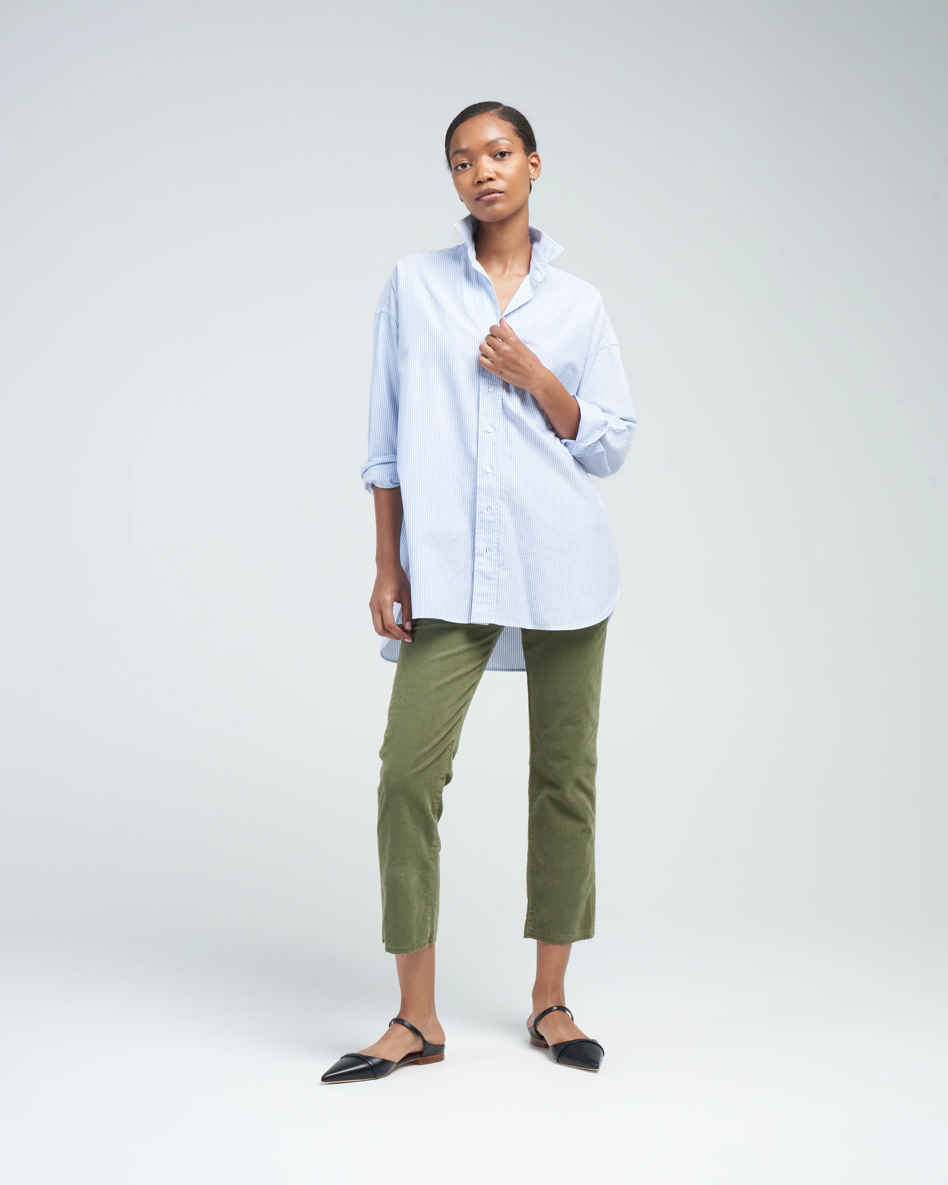 corduroy easy army trouser - tea leaf - Image 2