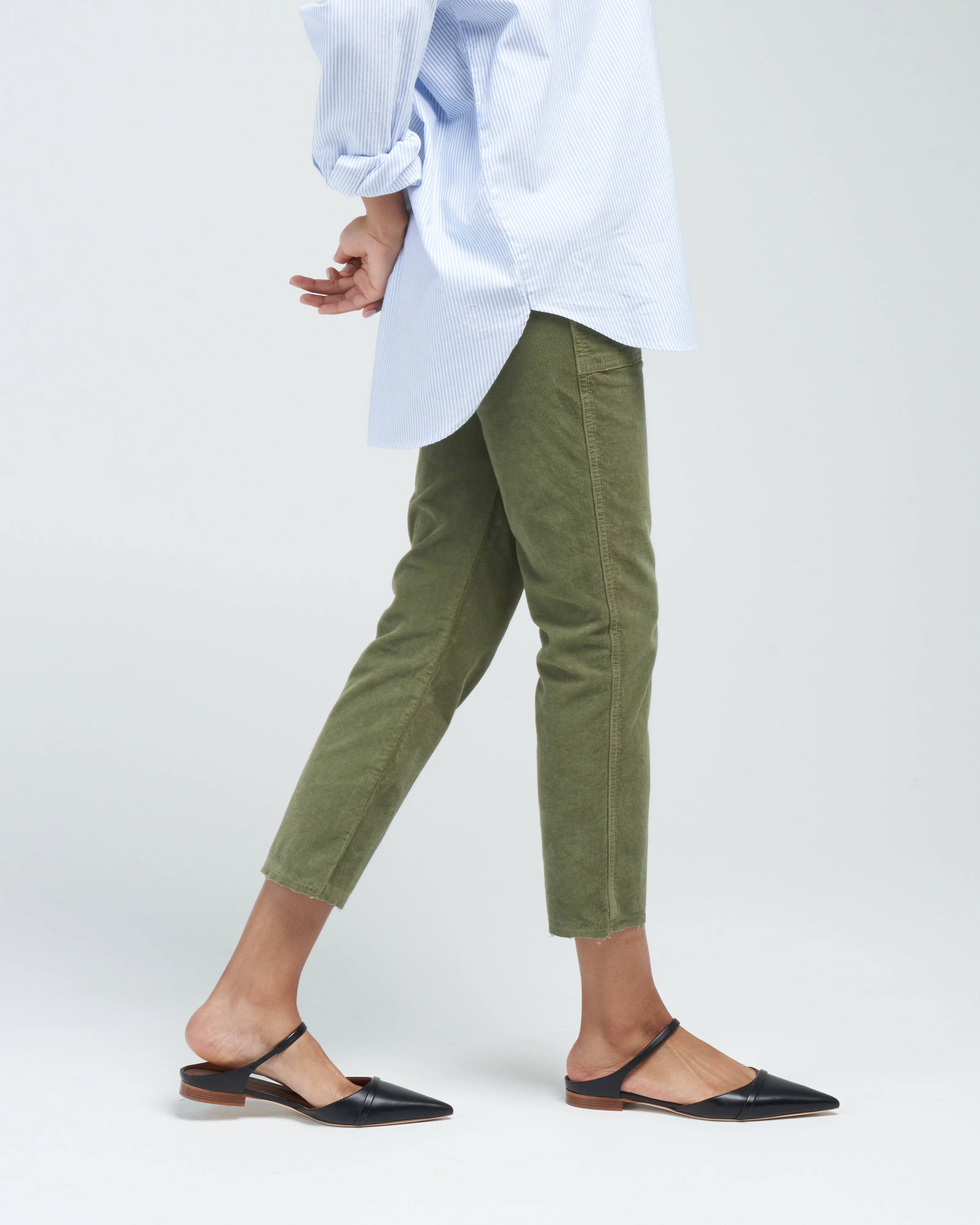 corduroy easy army trouser - tea leaf - Image 3