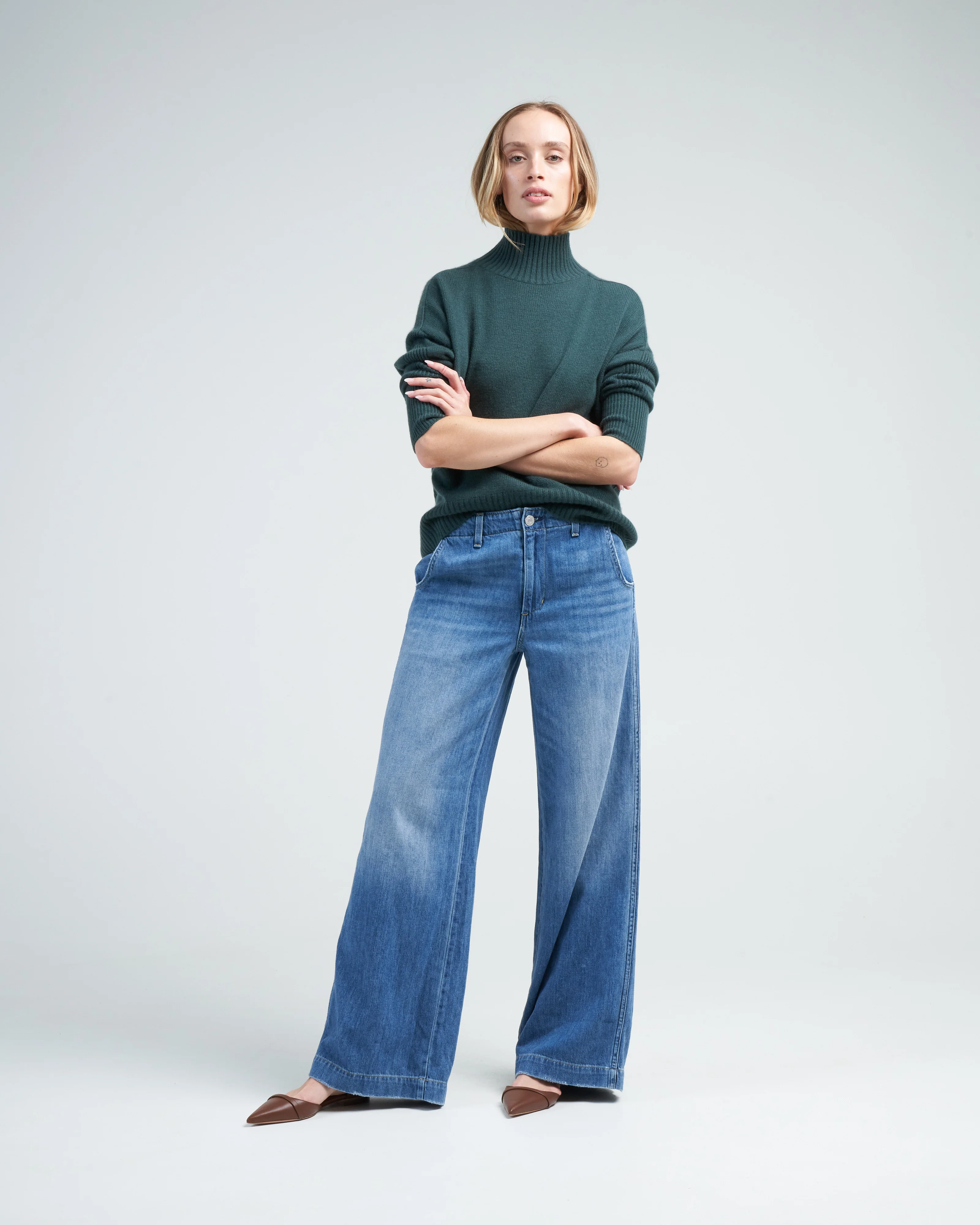 edith wide leg trouser - amity - Image 2