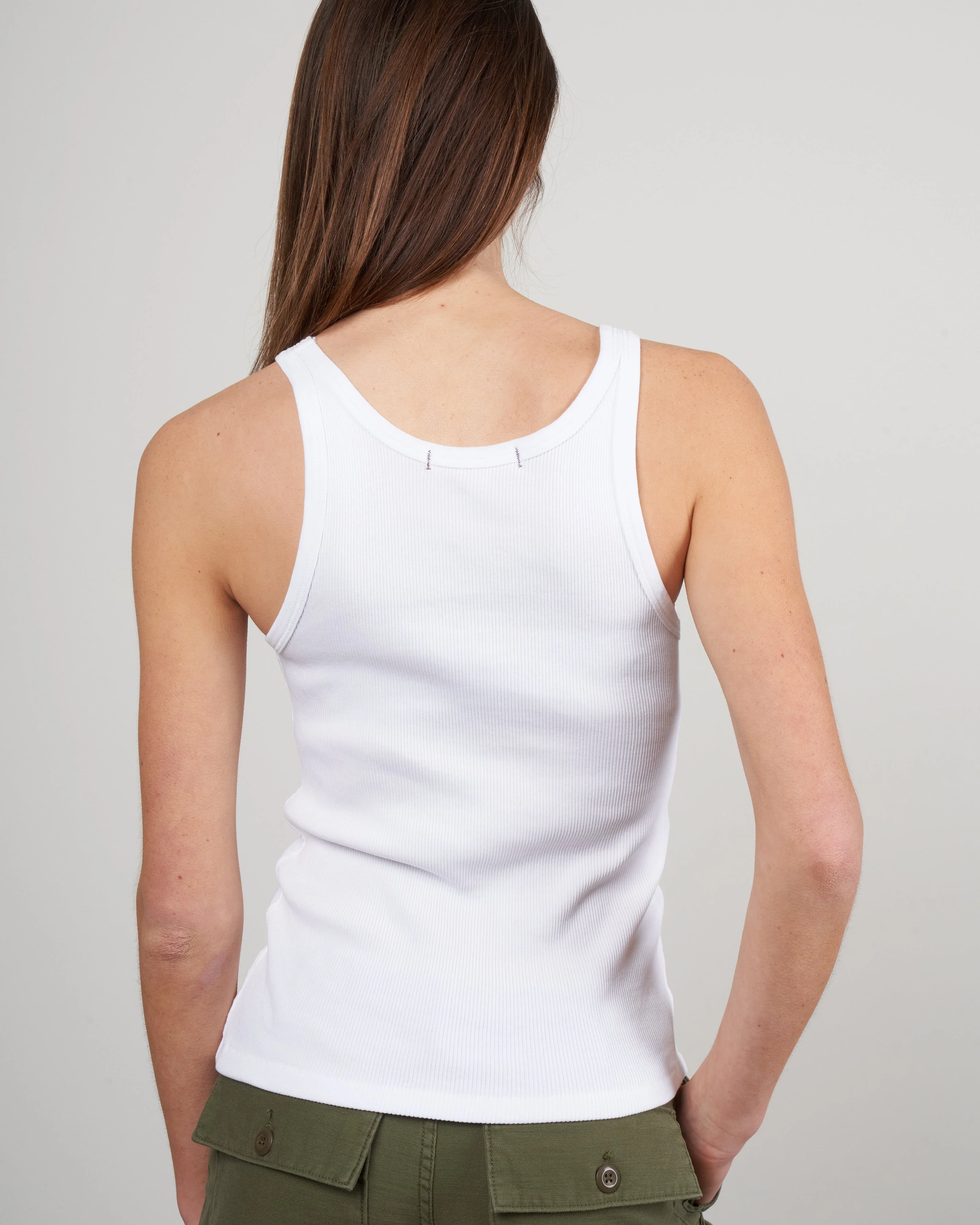 long rib tank - white - Image 4