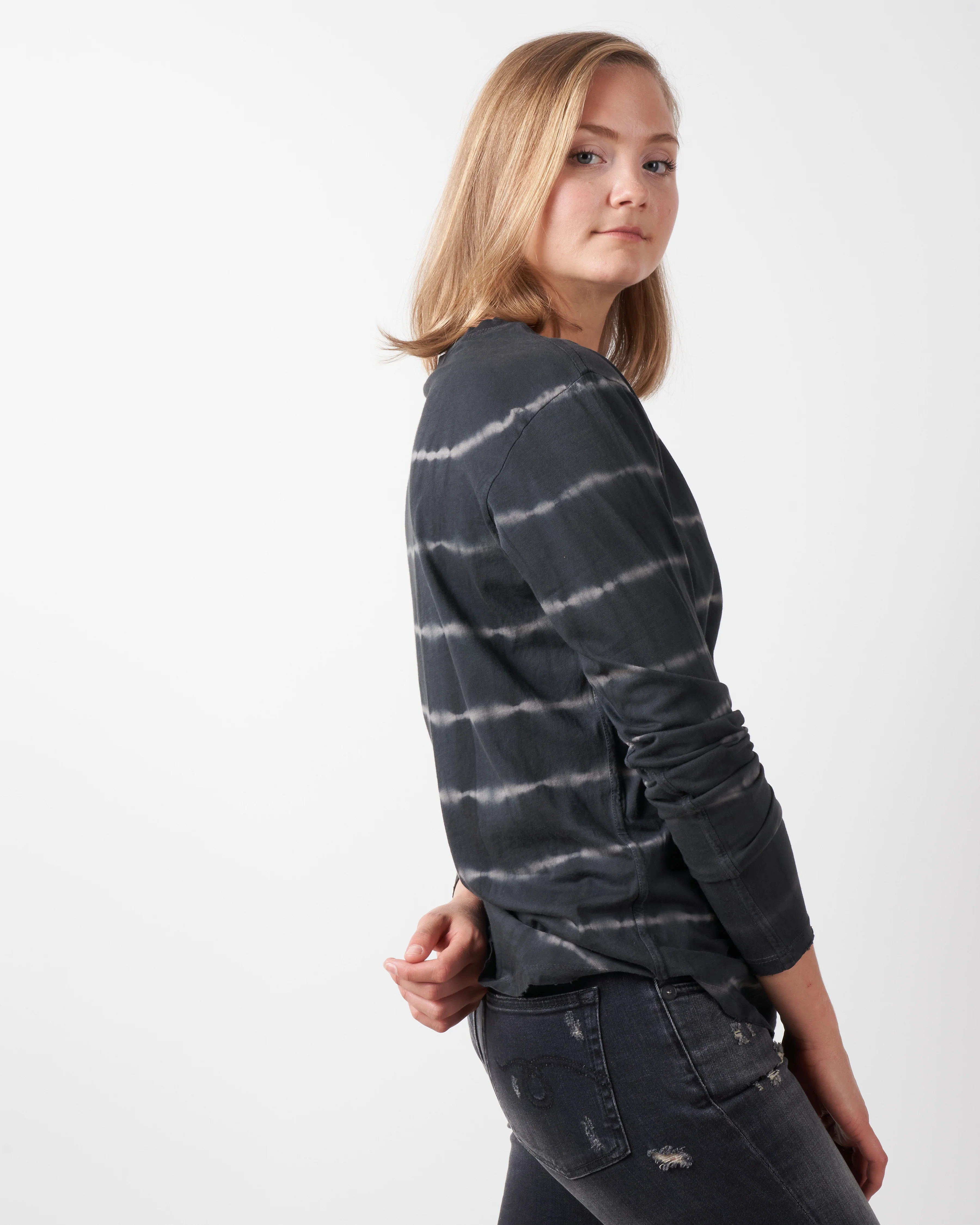 long sleeve boy tee - lunar tie dye - Image 2