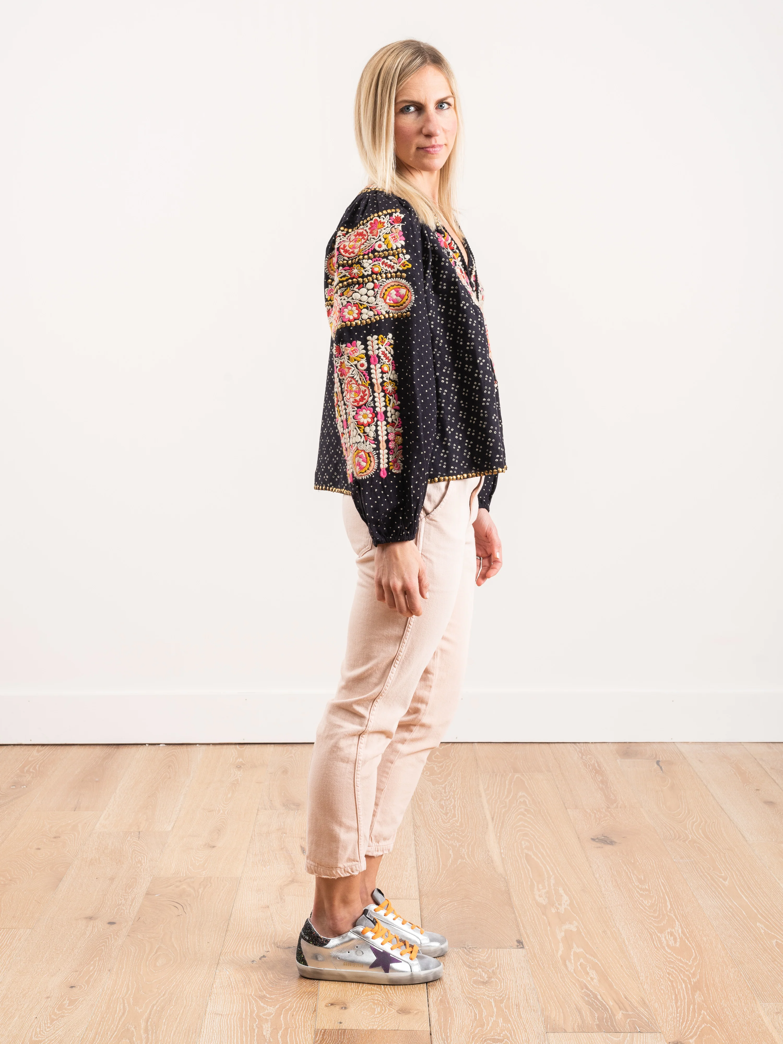 slouch trouser - pale pink - Image 2