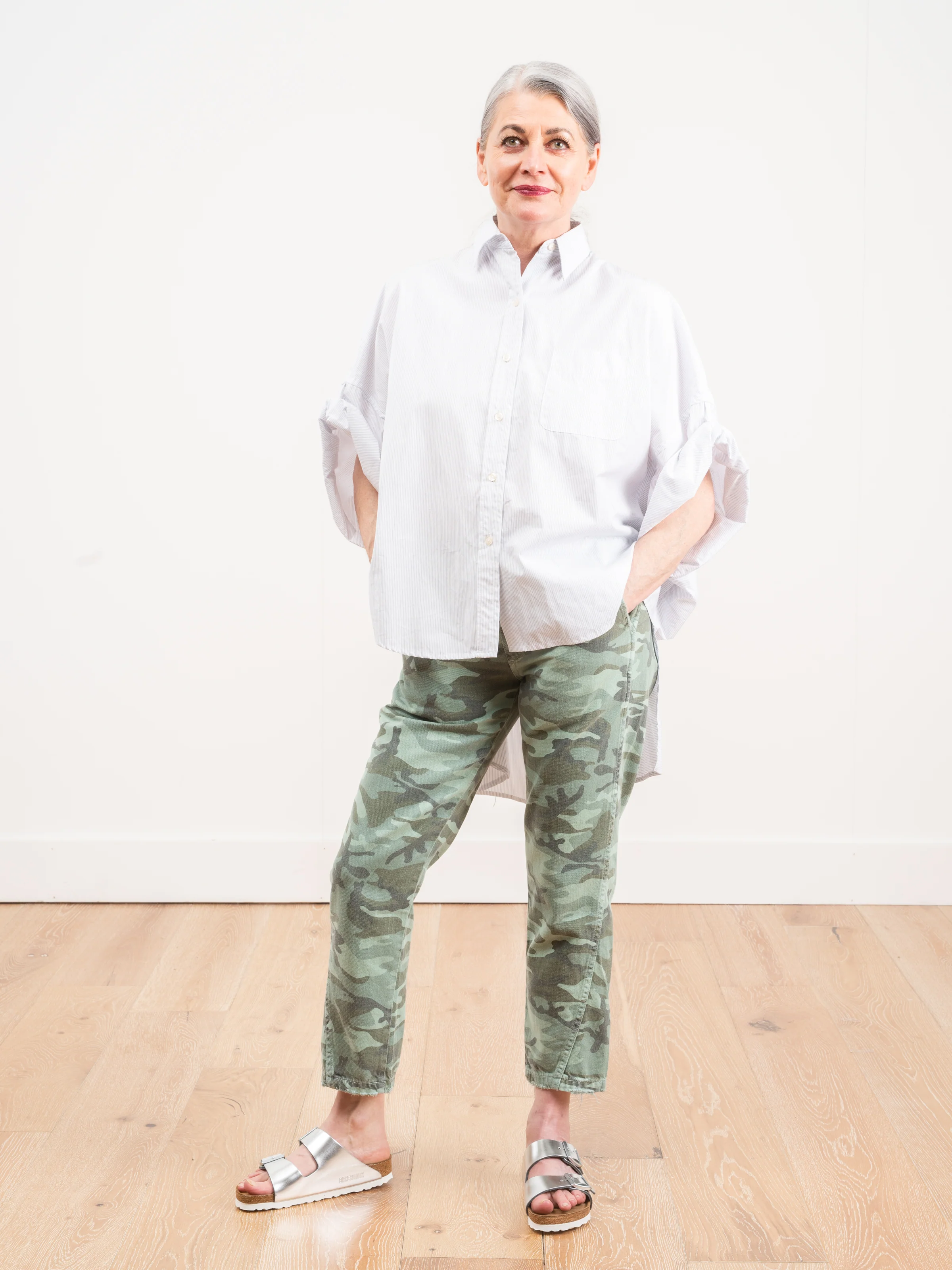 slouch trouser - spring camo