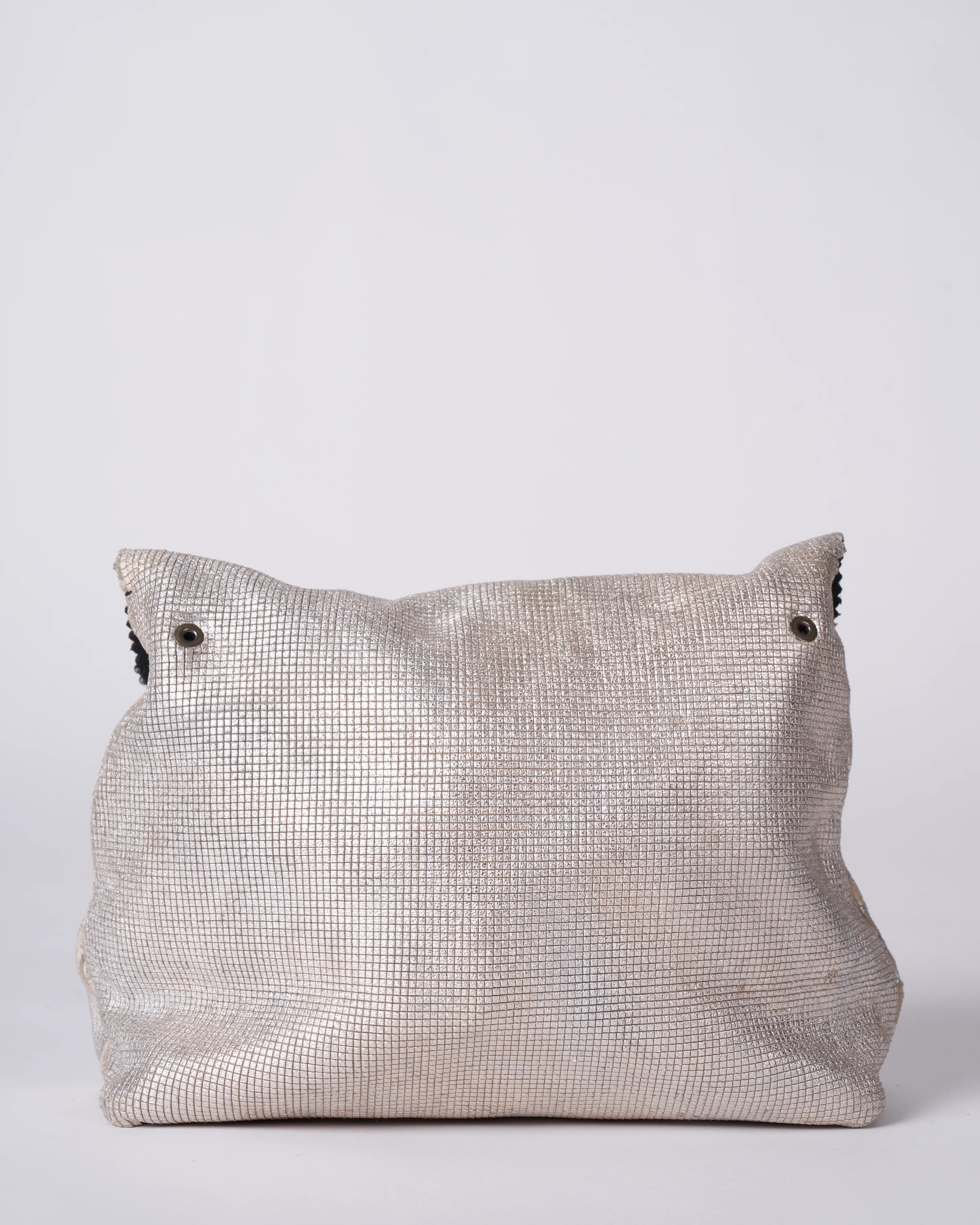 reversible bag - laser cut silver and black suede - Image 3