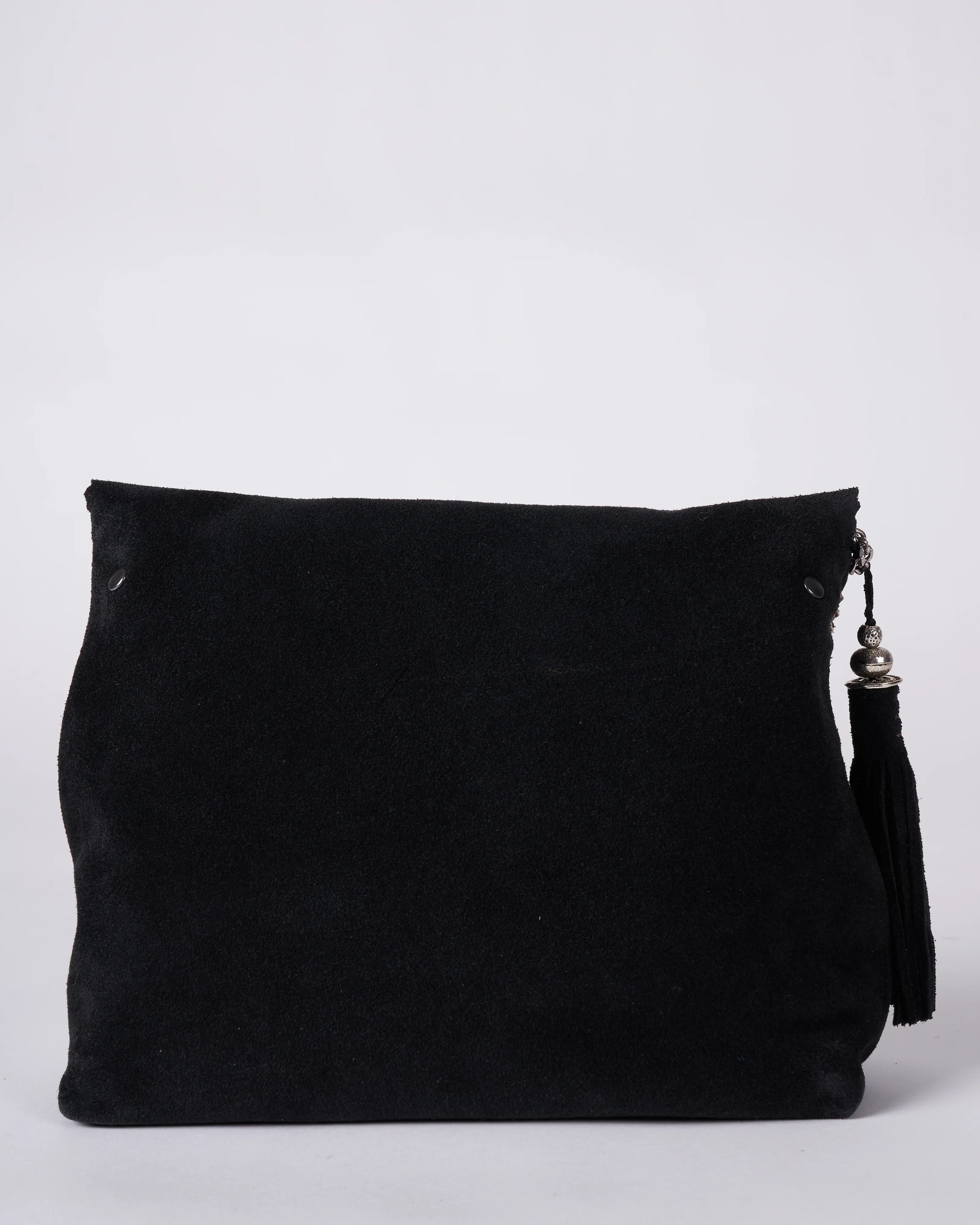 reversible bag - laser cut silver and black suede - Image 6