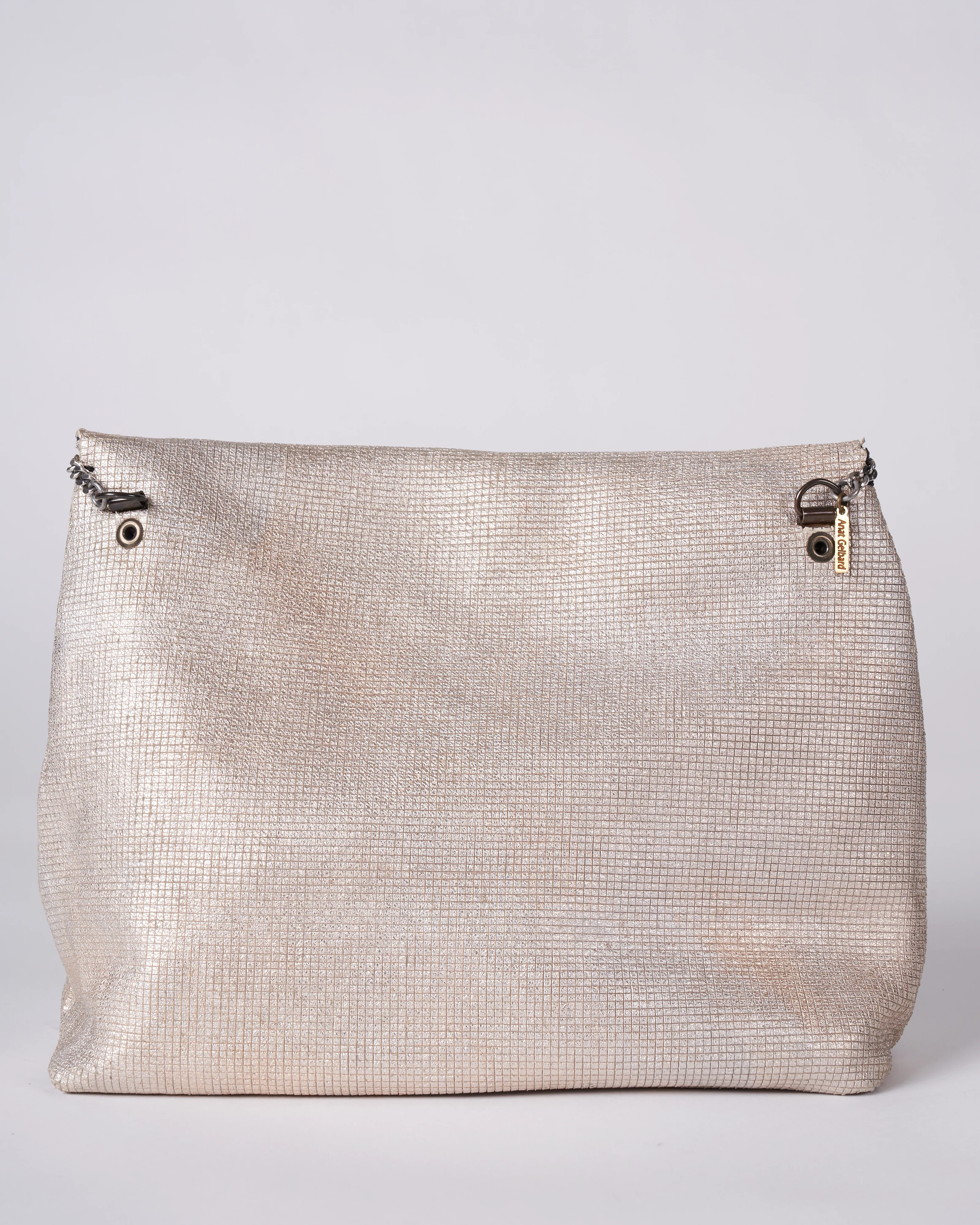 reversible bag - laser cut silver and black suede - Image 7