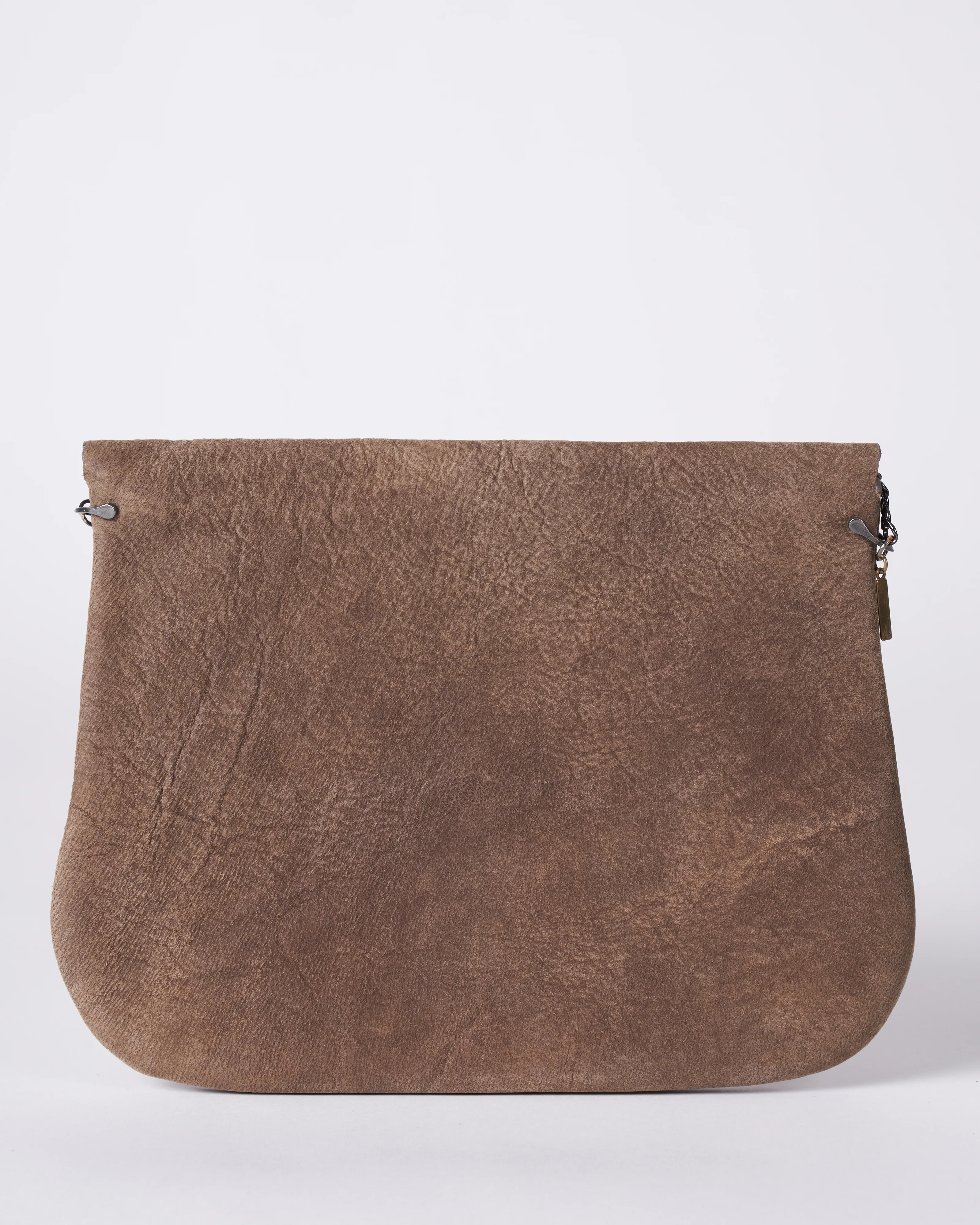 silvia bag - sterling silver leaf and grey suede - Image 3