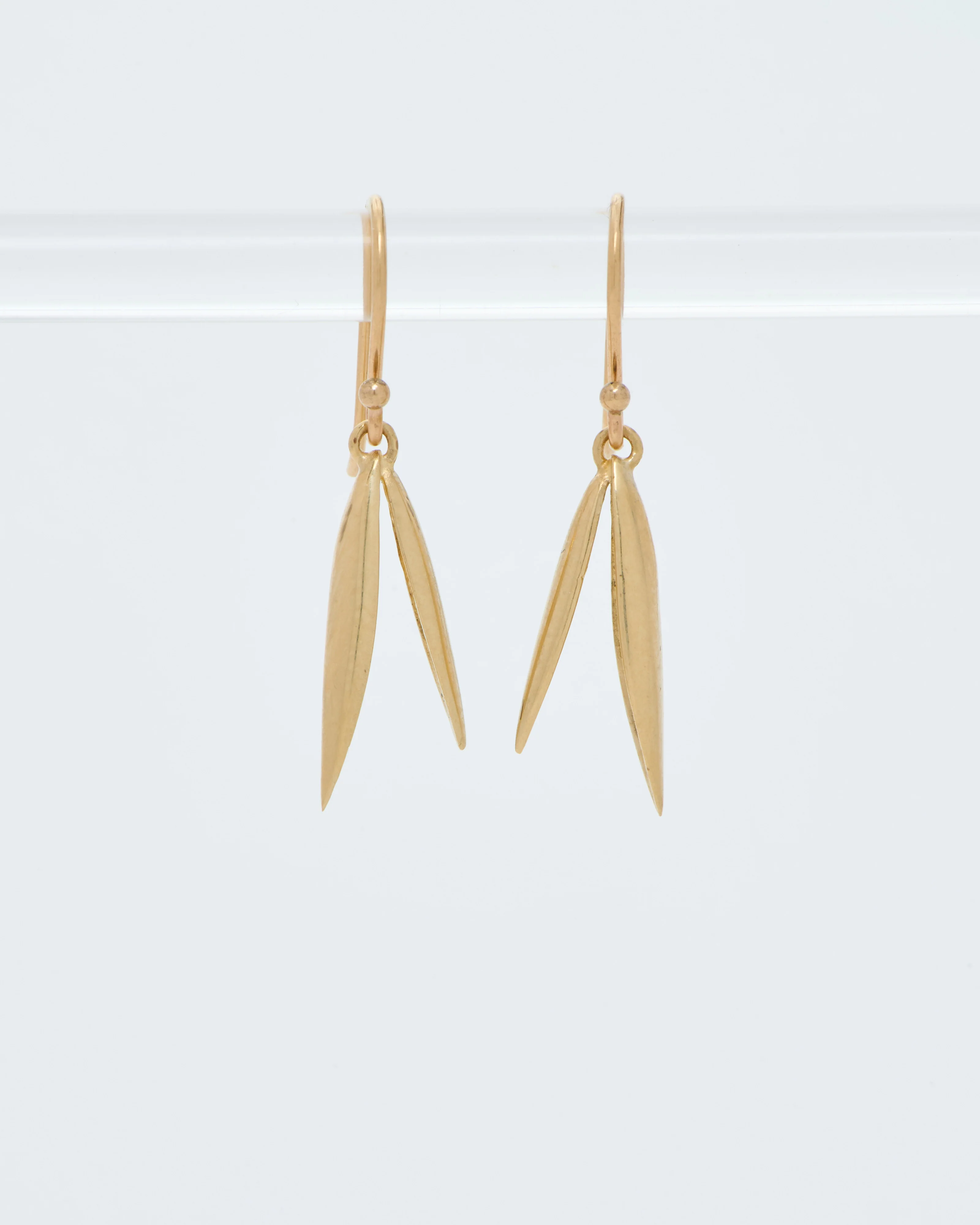 gold oat drop earrings - Image 5