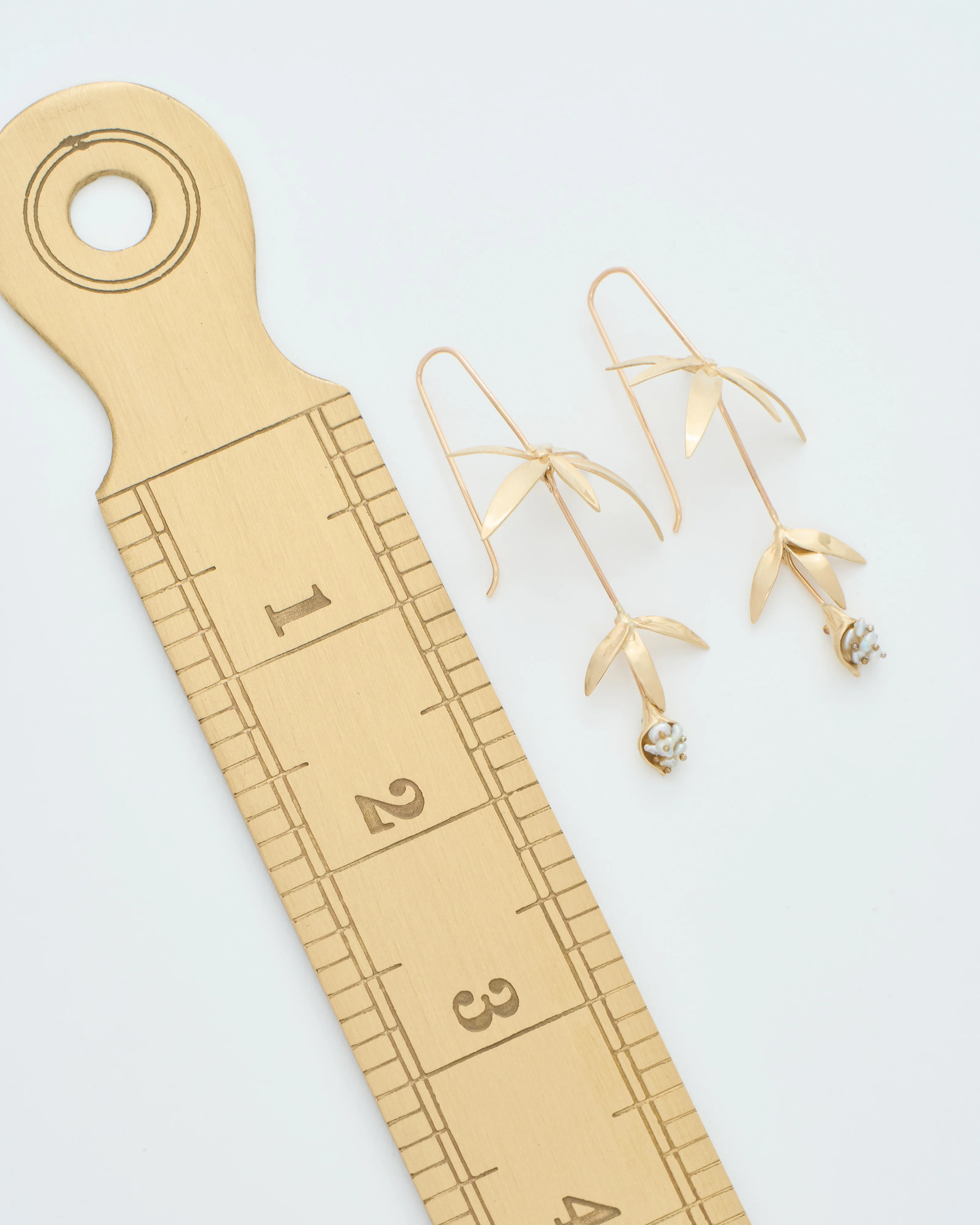 long wildflowers w/ keshi pearls earrings - Image 7