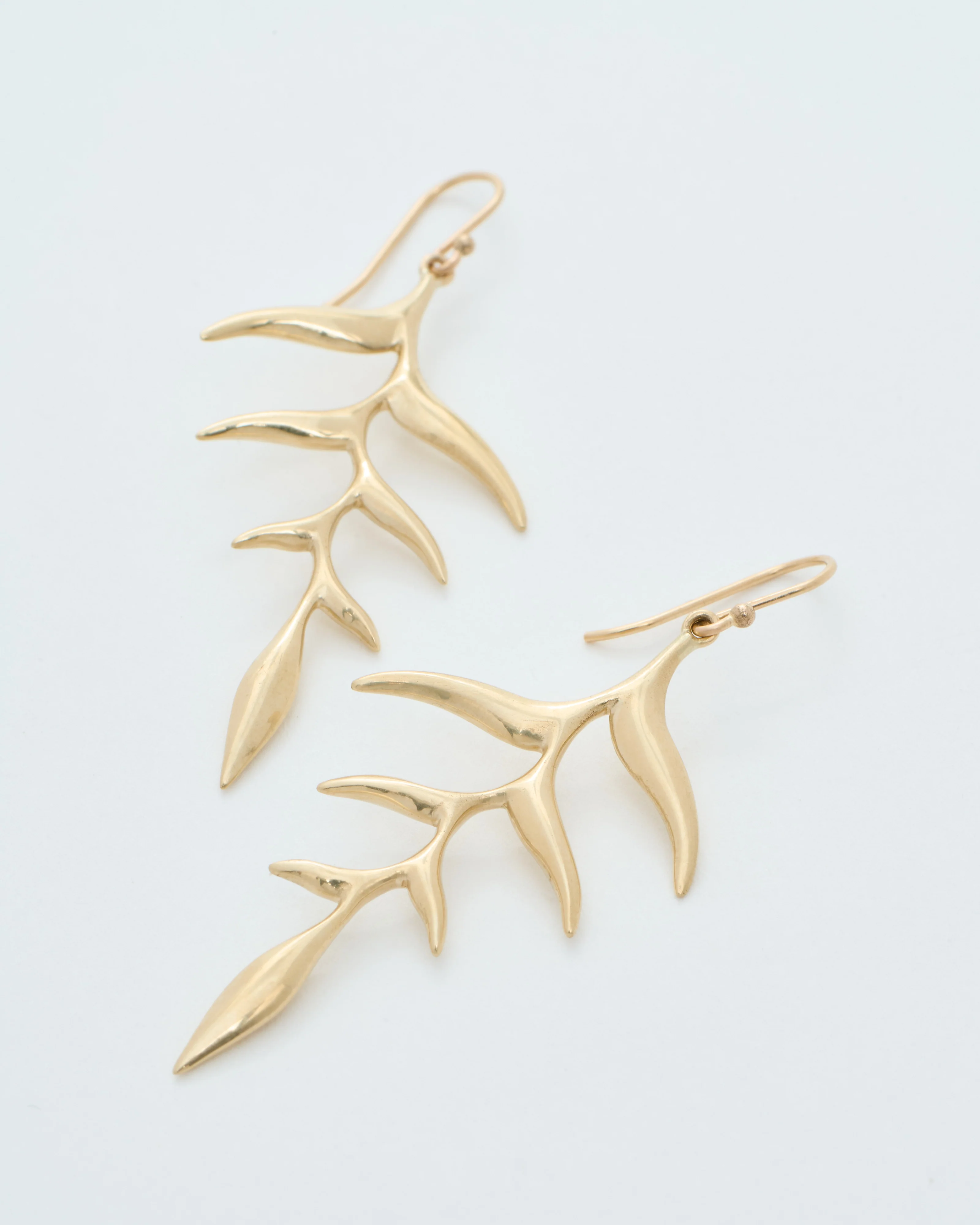 medium gold bird of paradise earrings - Image 4