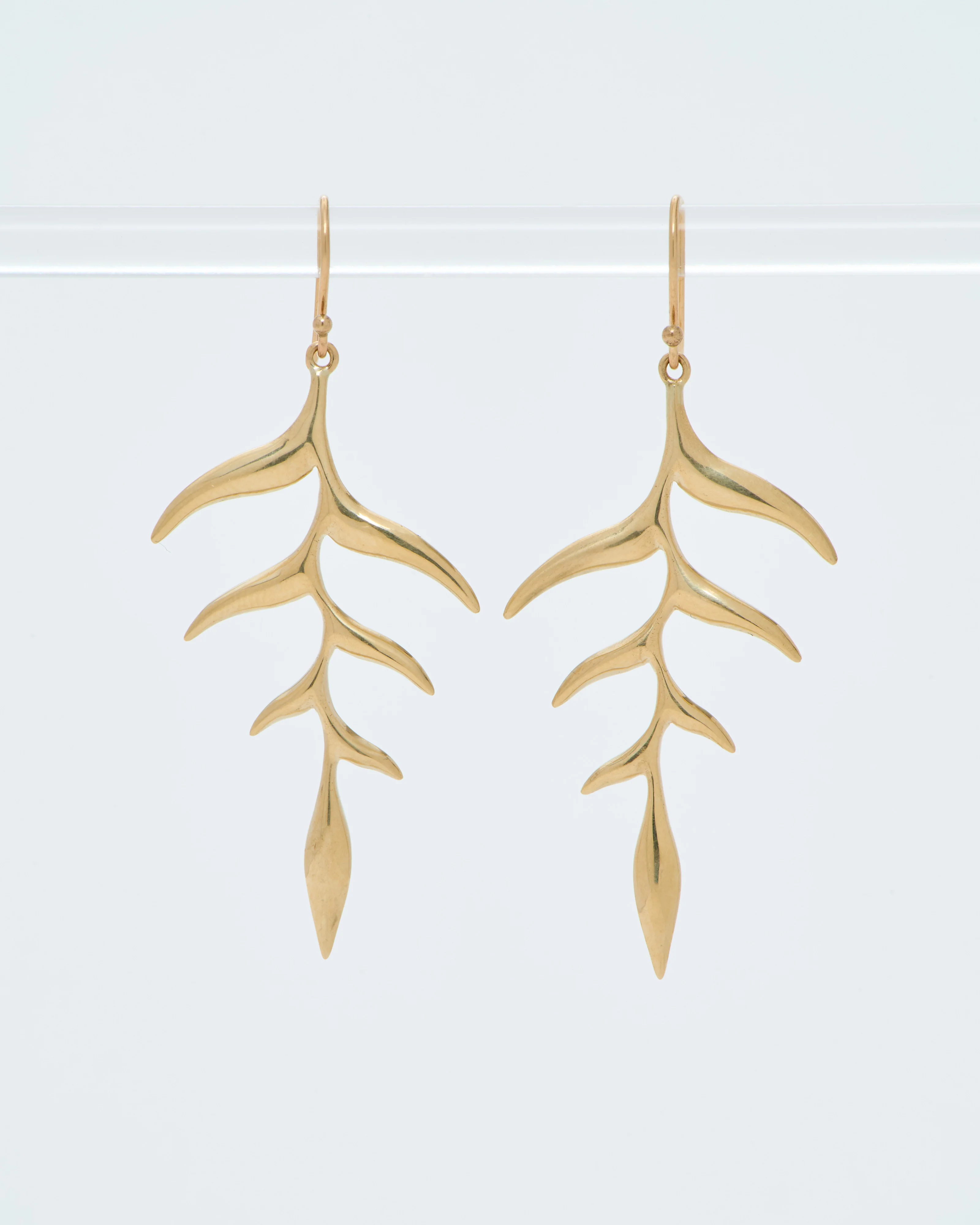 medium gold bird of paradise earrings - Image 5