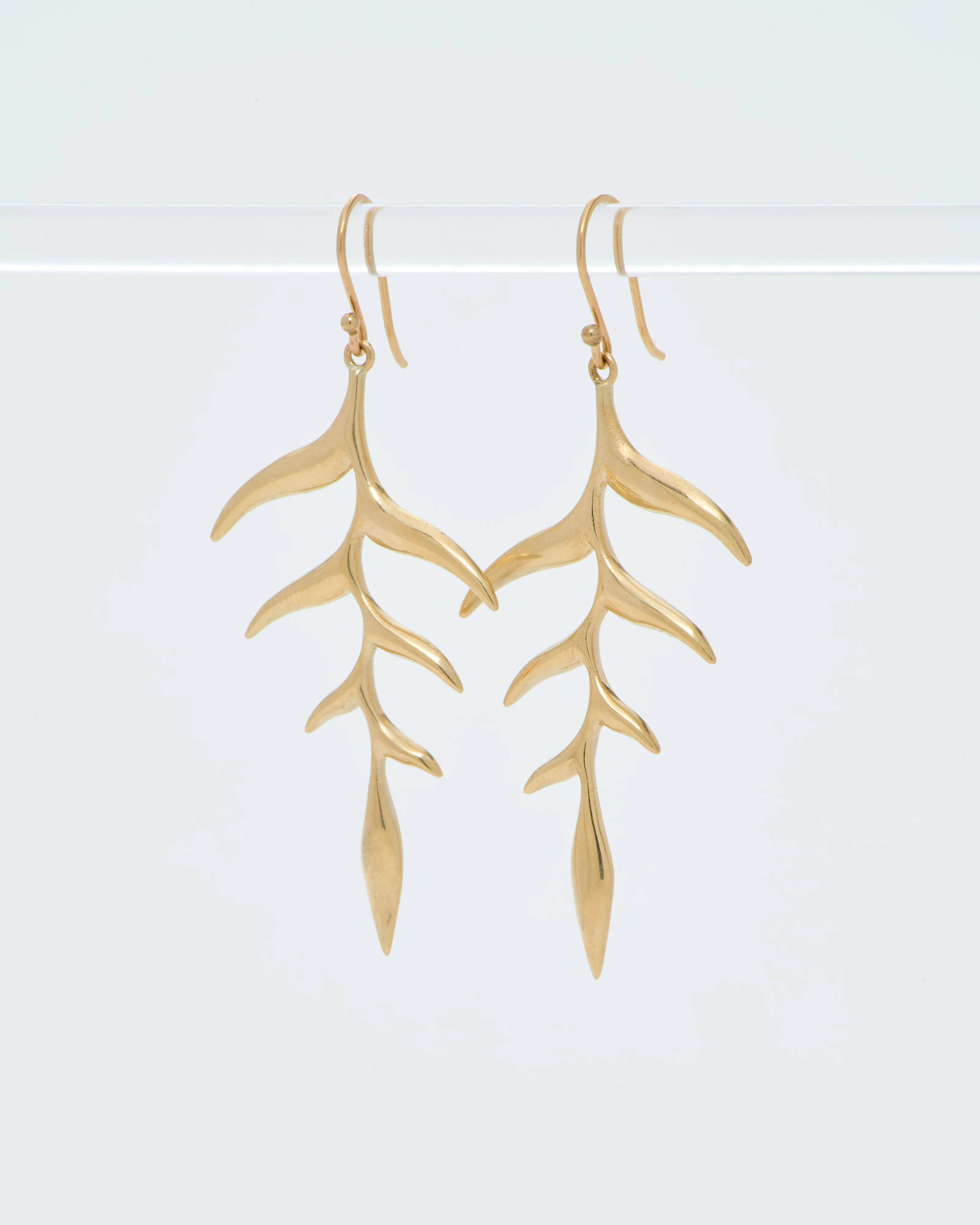 medium gold bird of paradise earrings - Image 6