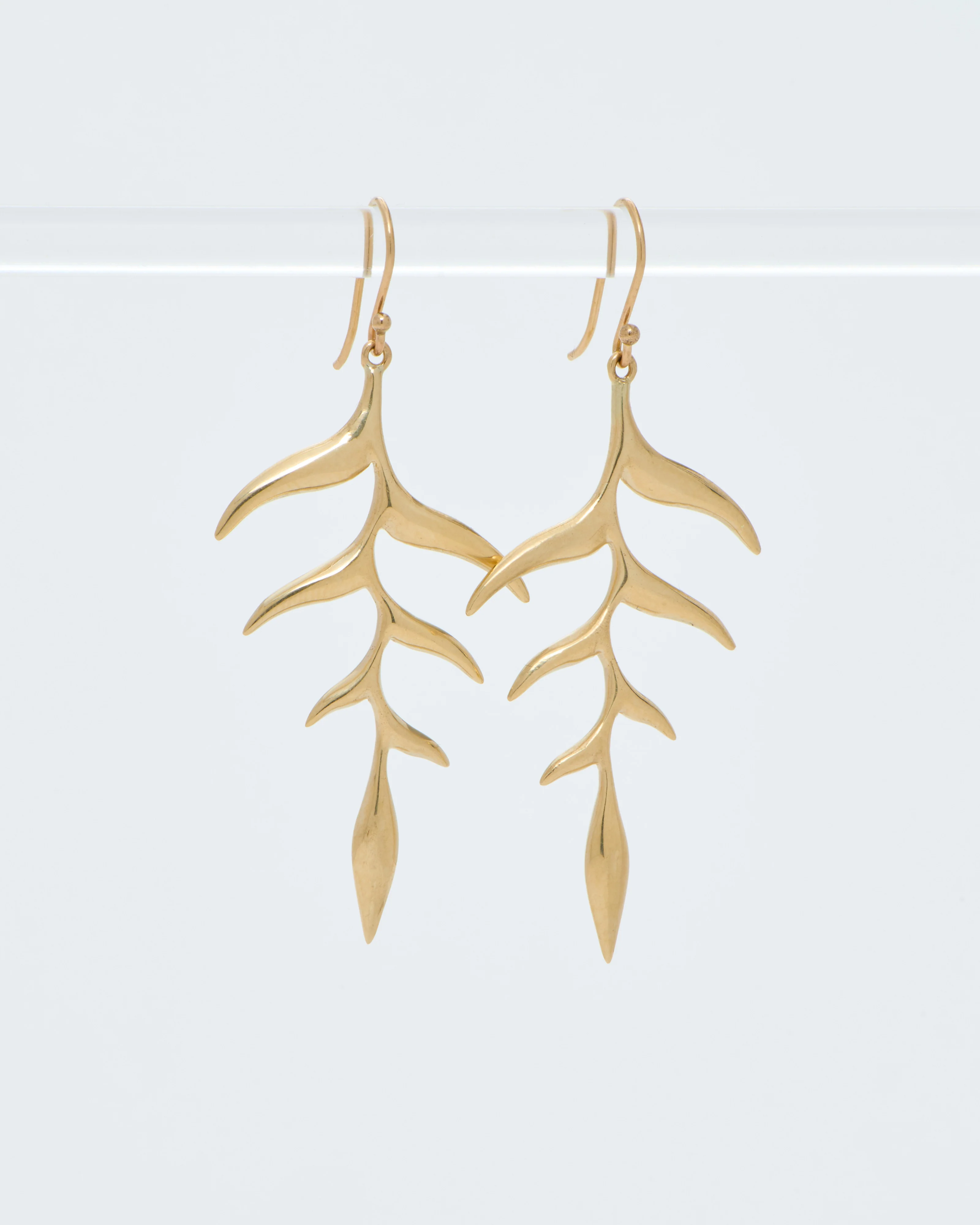 medium gold bird of paradise earrings - Image 7