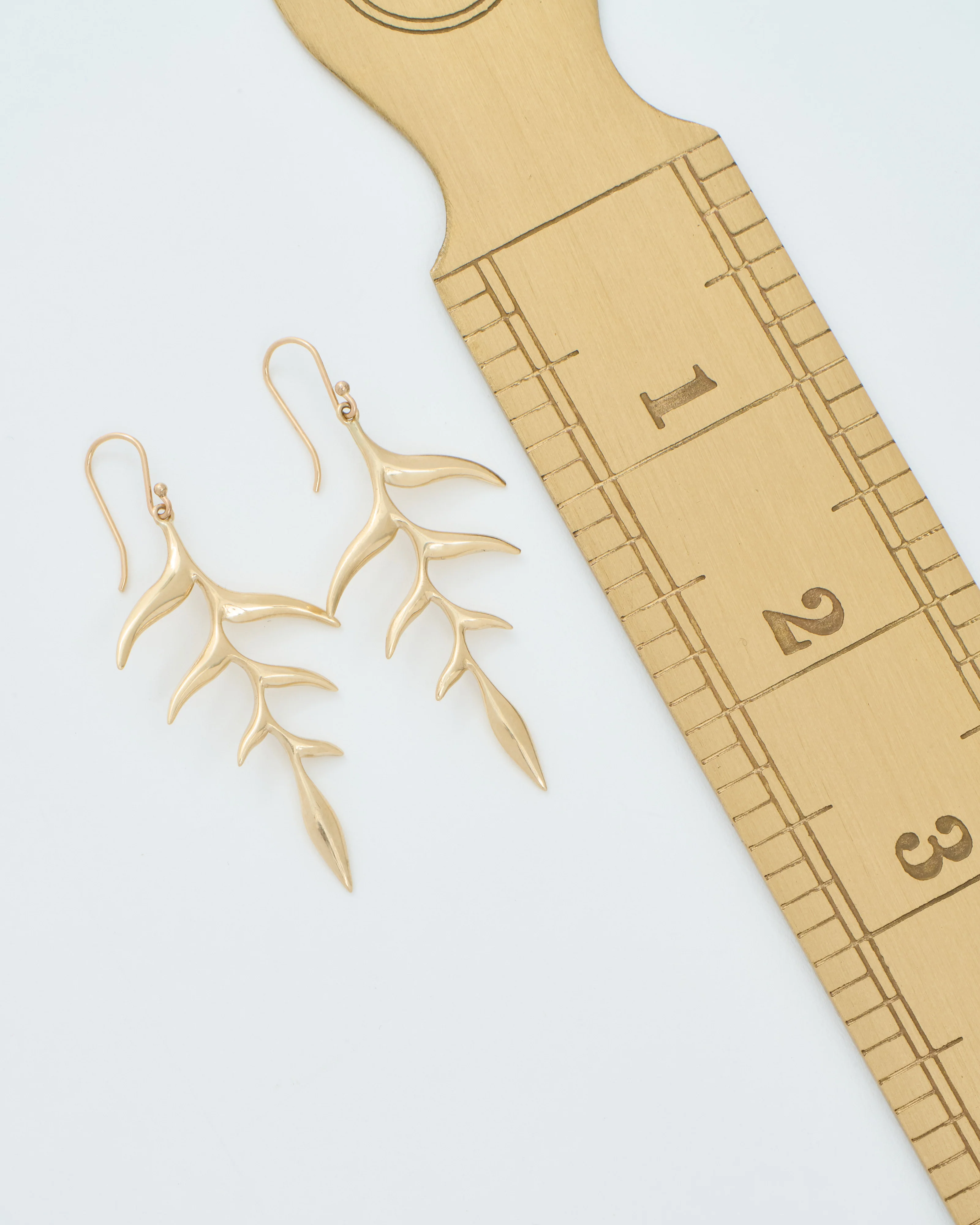 medium gold bird of paradise earrings - Image 8