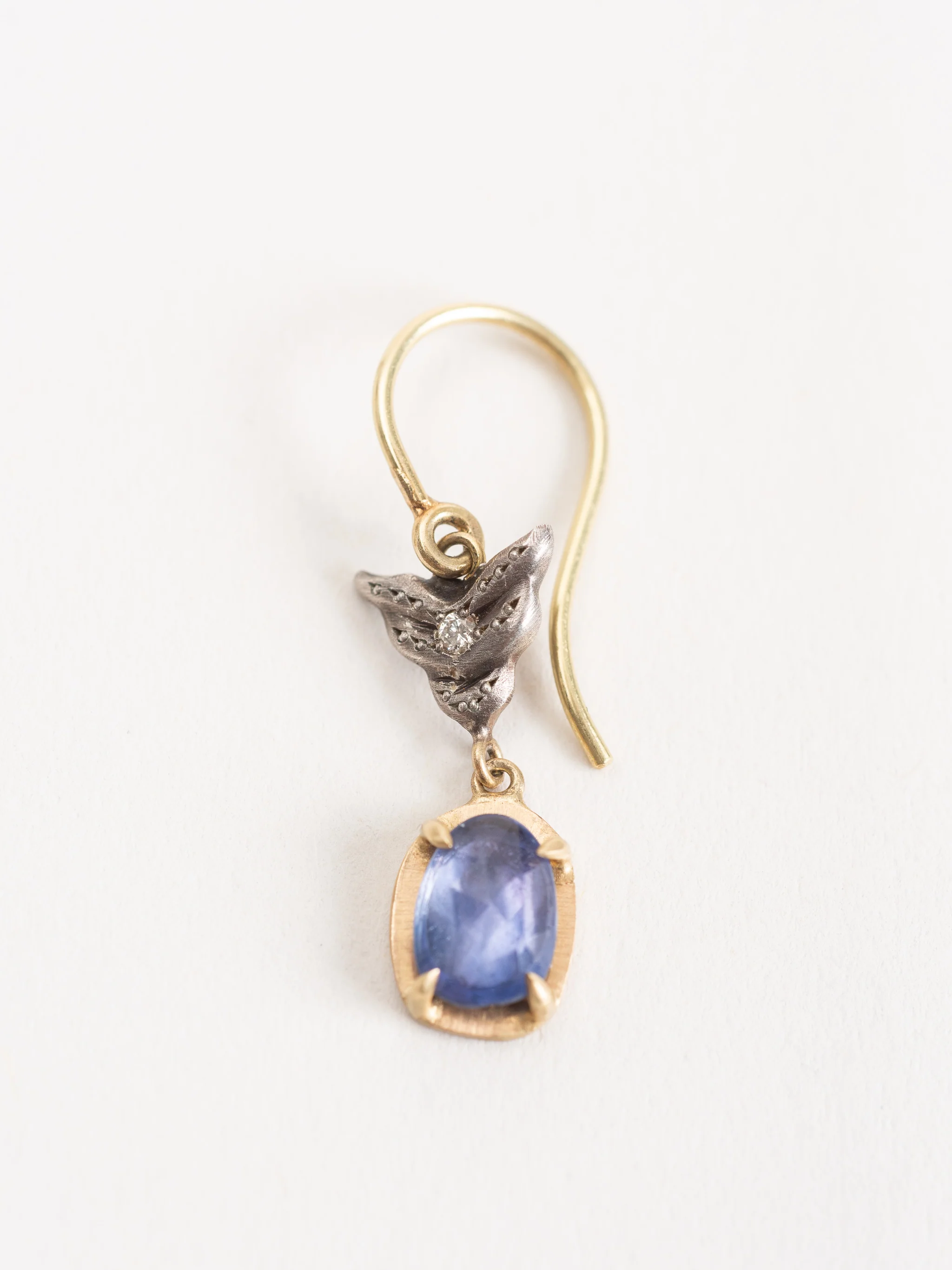 blue sapphire wing earrings - Image 2