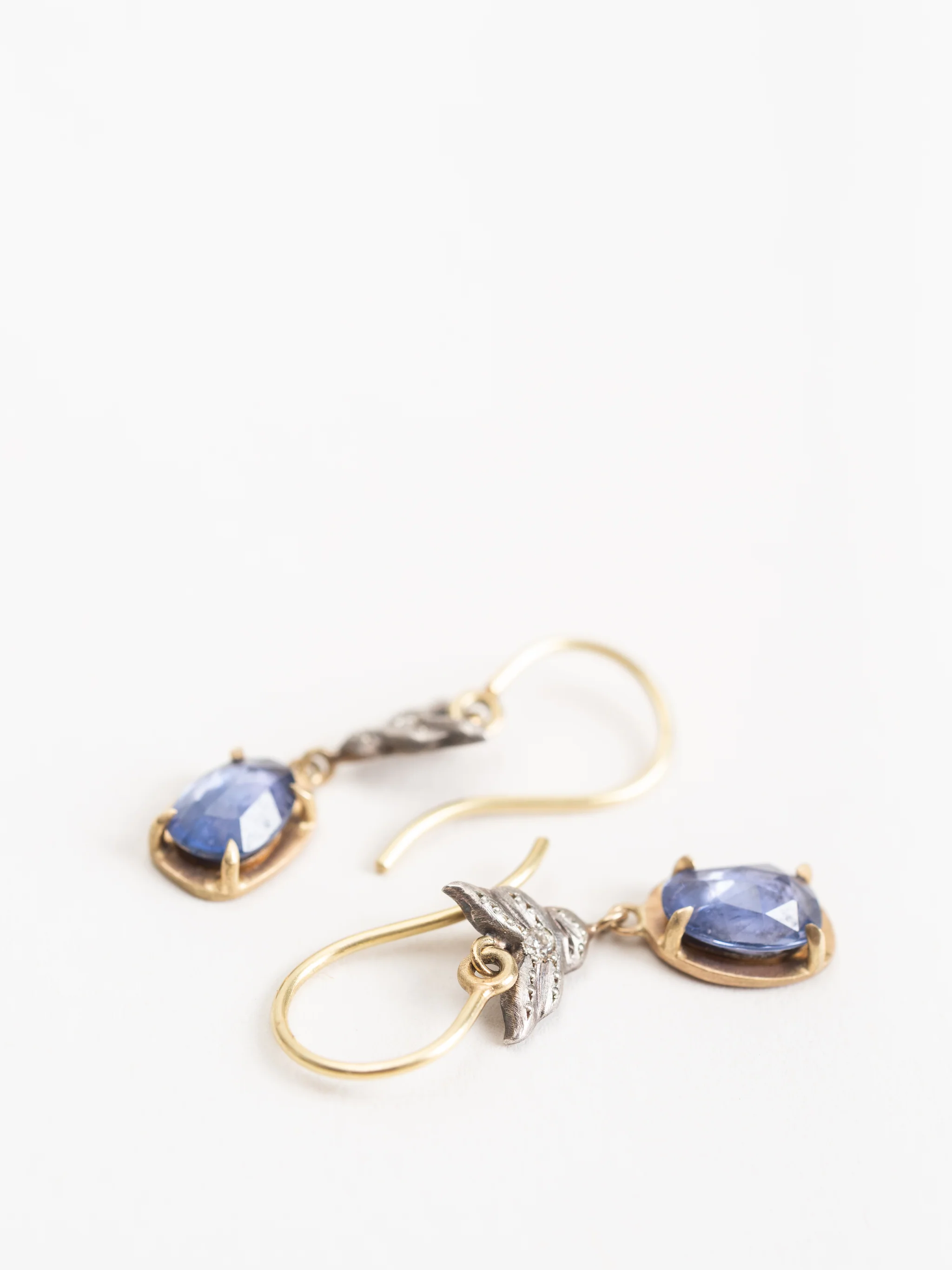 blue sapphire wing earrings - Image 3